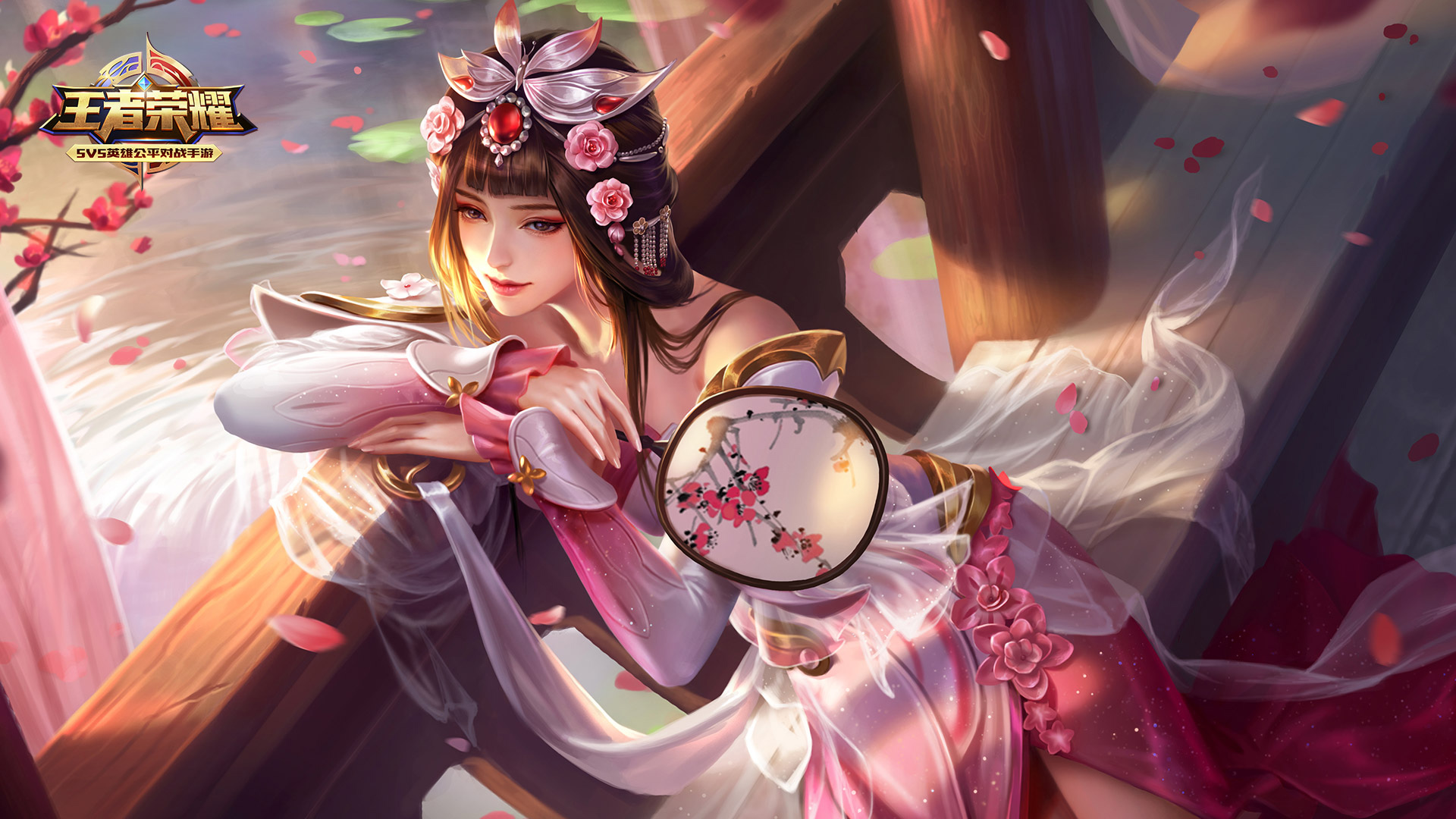 王者荣耀，甄姬游园惊梦绝美壁纸，高清免费下载，装点你的电脑桌面！