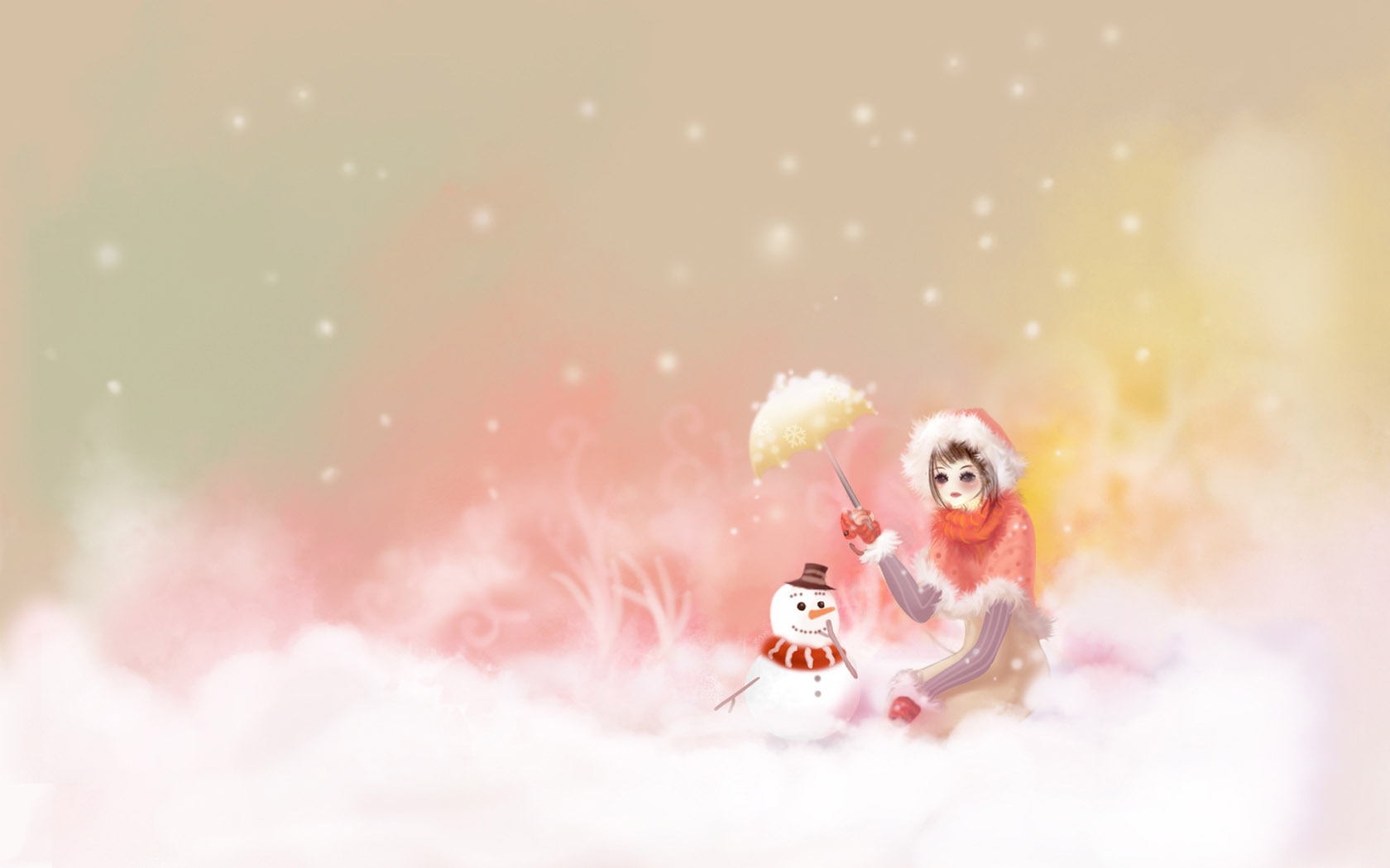 雪中情桌面壁纸