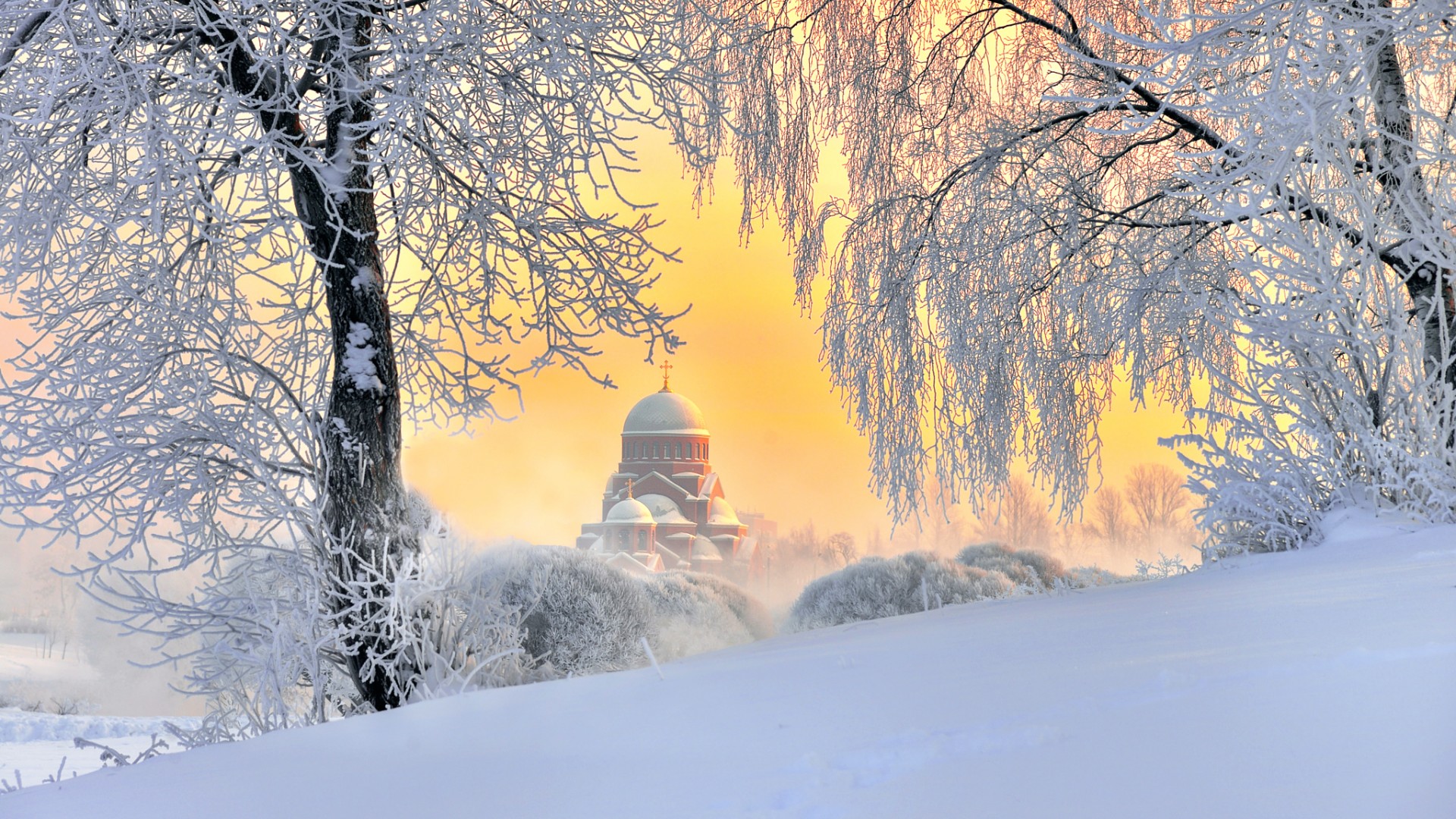 圣彼得堡，冬天，雪，蓬松，风景桌面壁纸