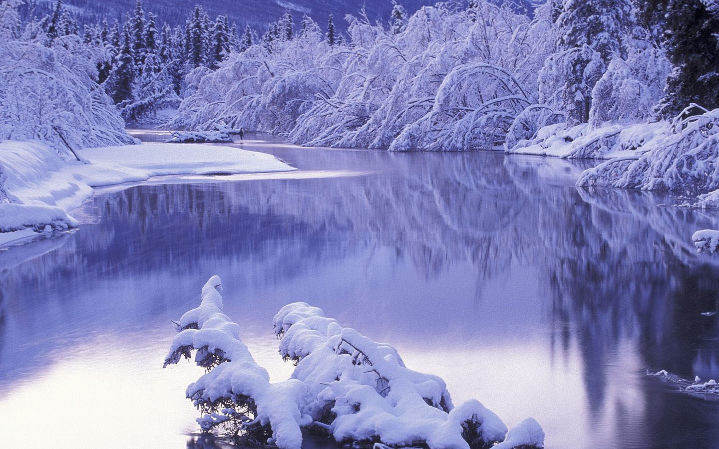 冬天风景桌面背景图片