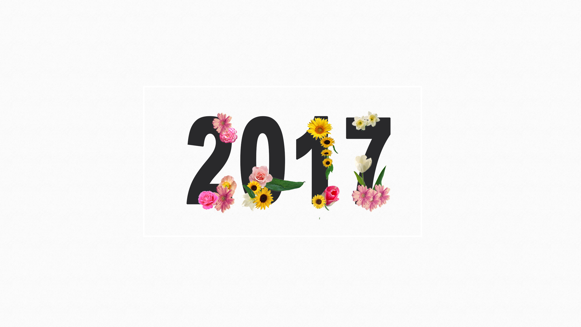 2017花纹字体数字桌面壁纸