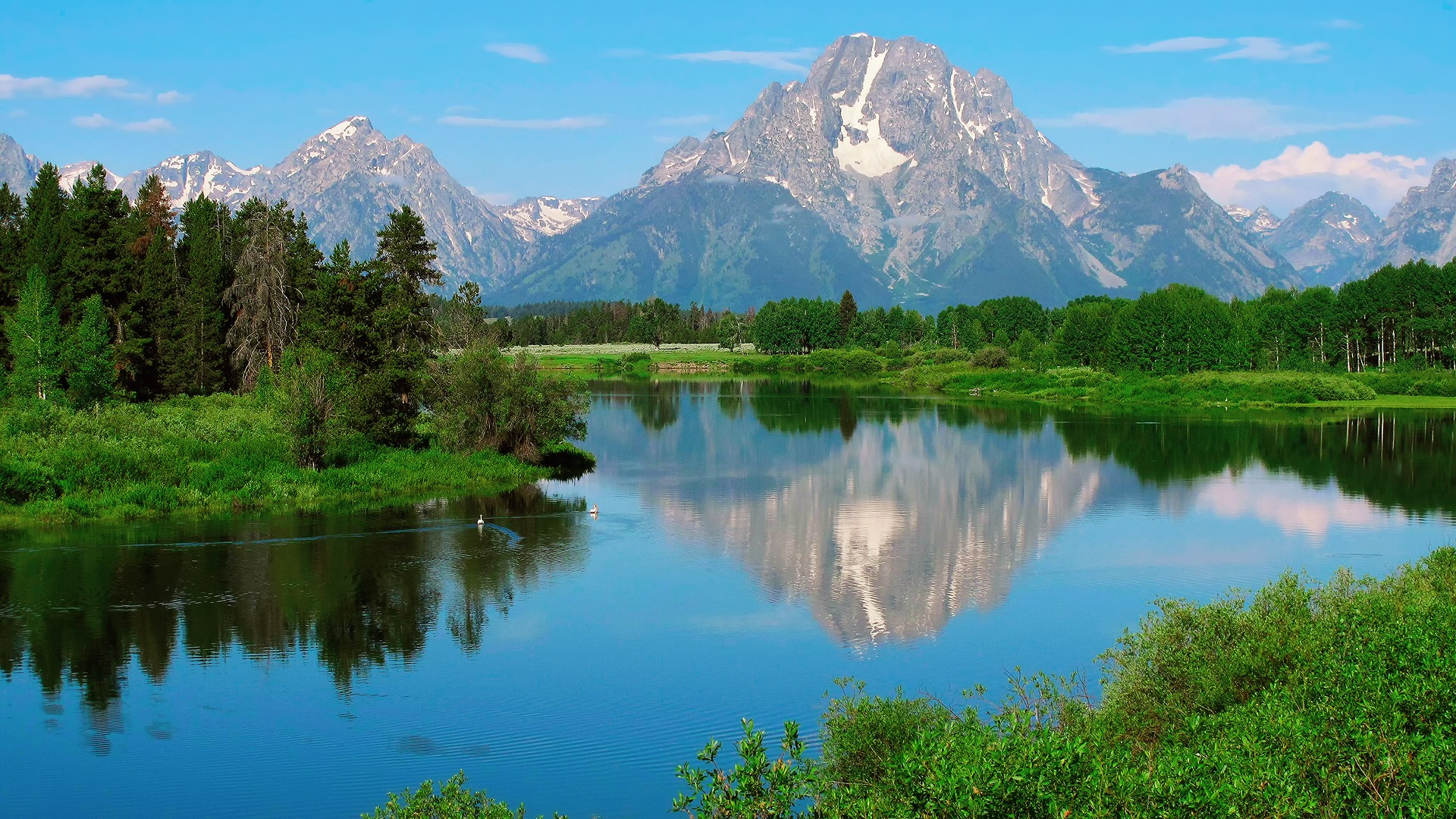 美国怀俄明州山水自然风景桌面壁纸