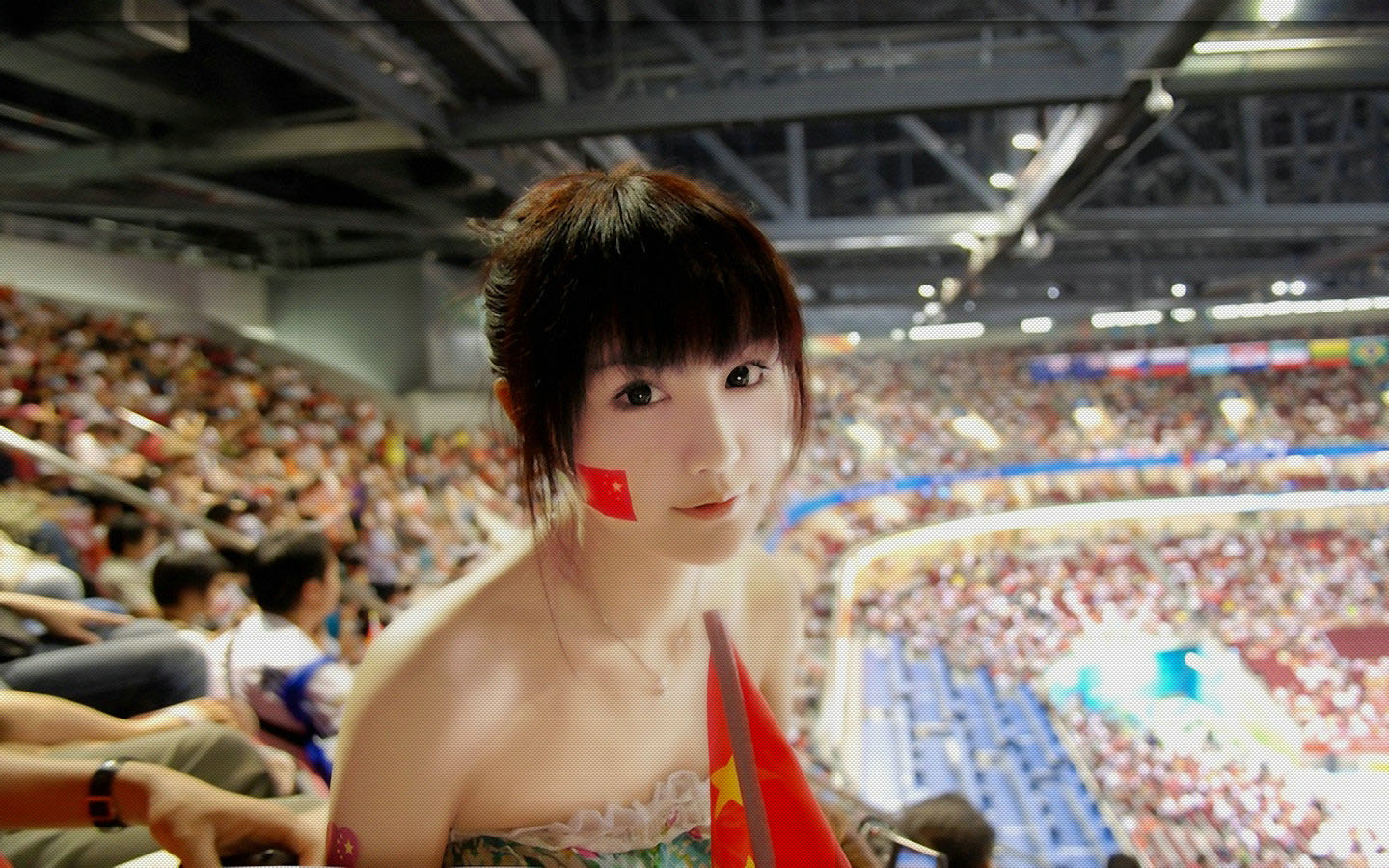 2008北京奥运美女观众壁纸