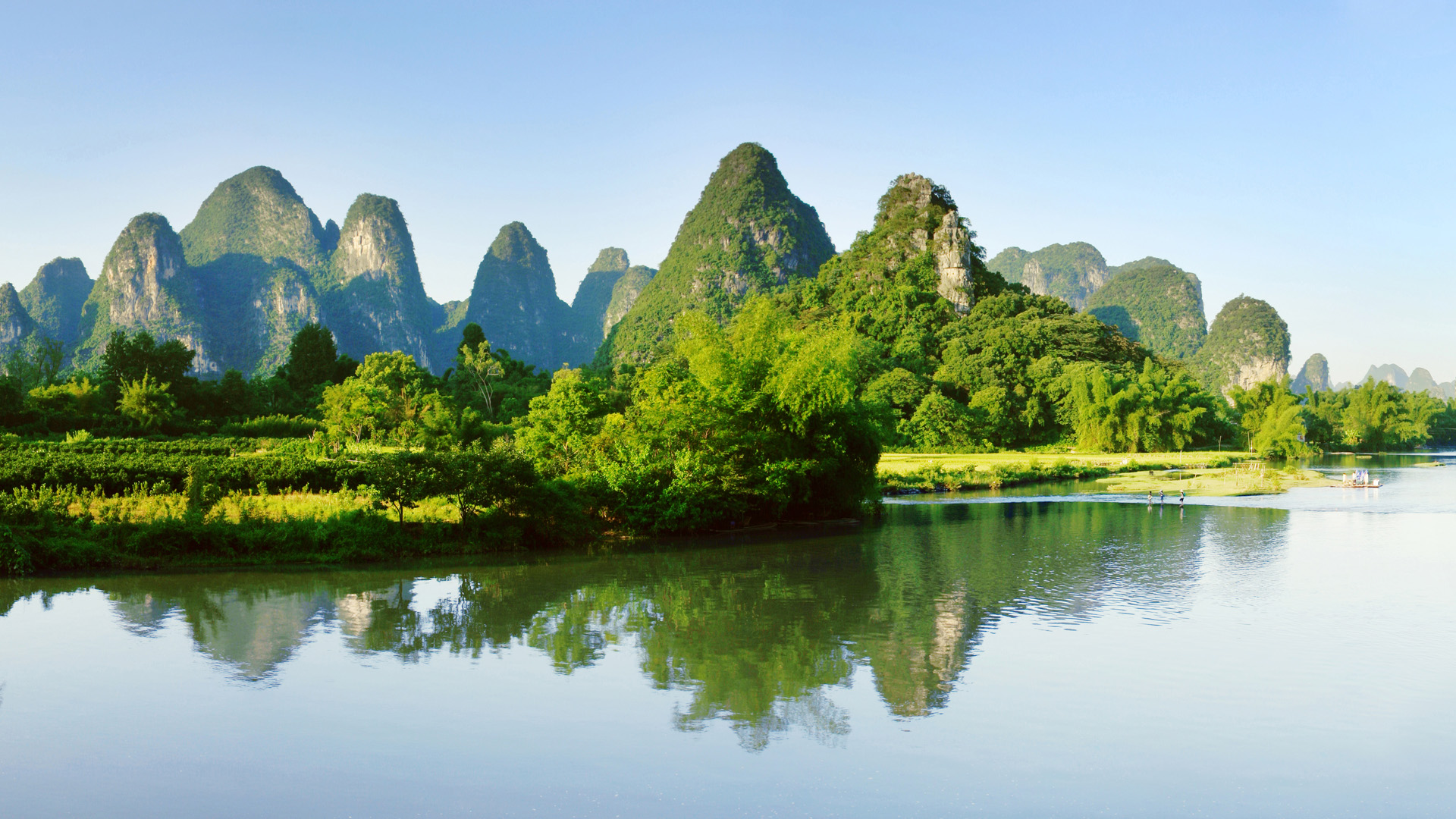 桂林山水美景壁纸，高清宽屏桌面背景，免费下载