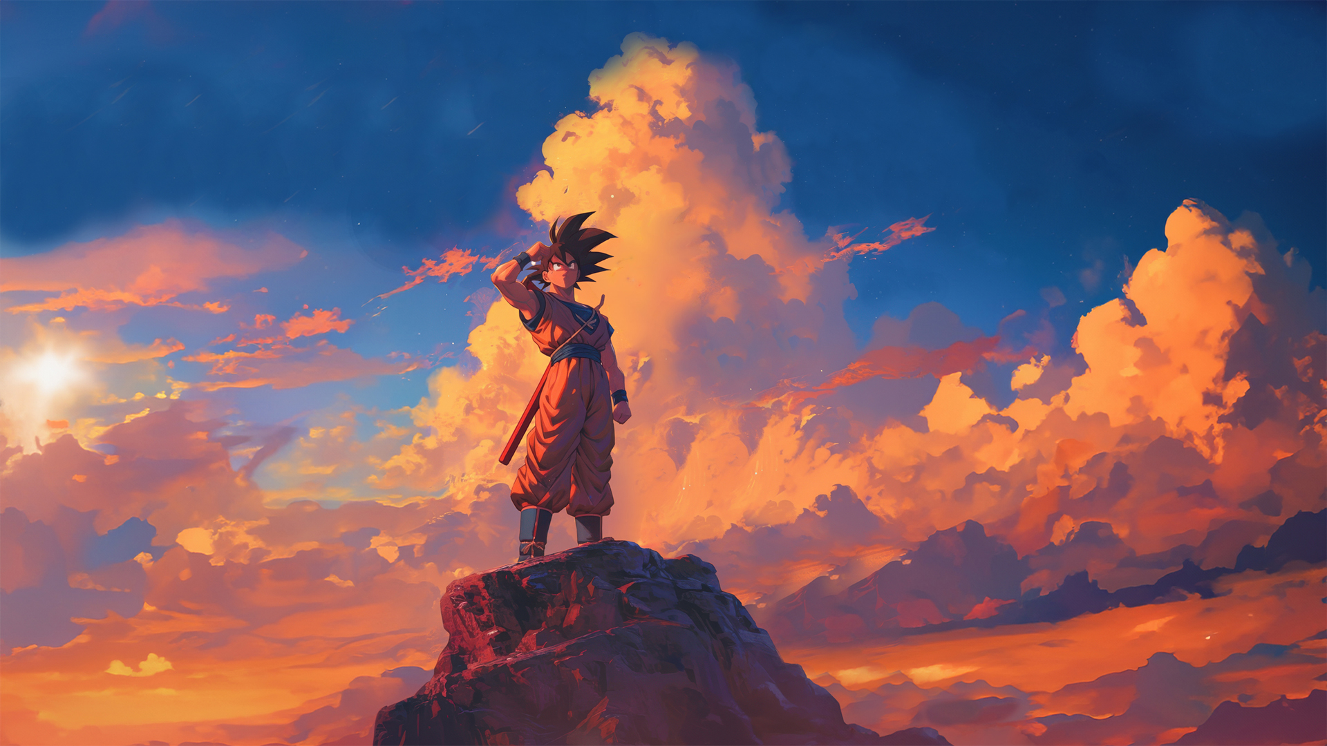 悟空 天空 云 动漫壁纸