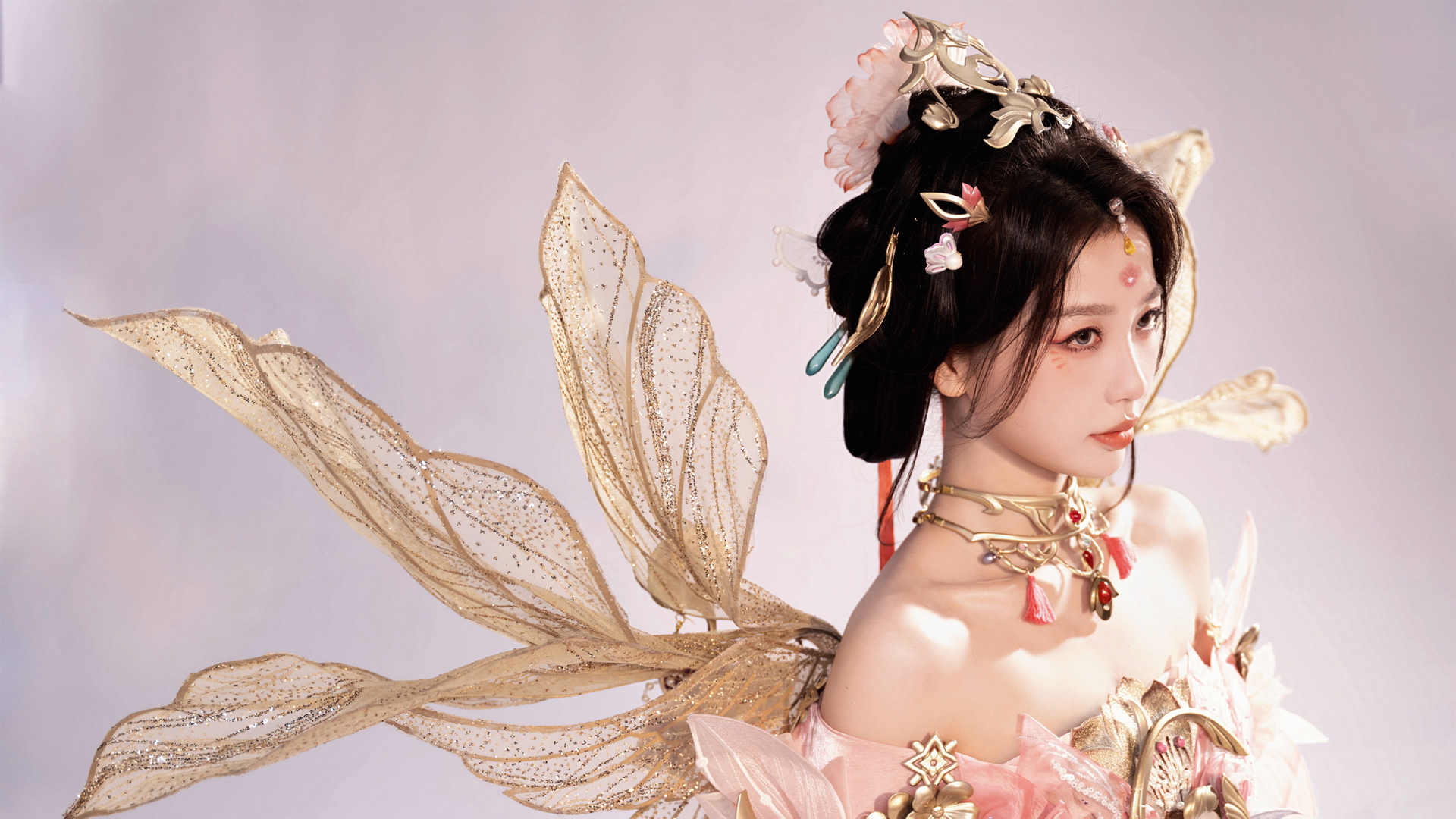 虞书欣《凰火映春晖》美女壁纸，免费电脑桌面壁纸下载