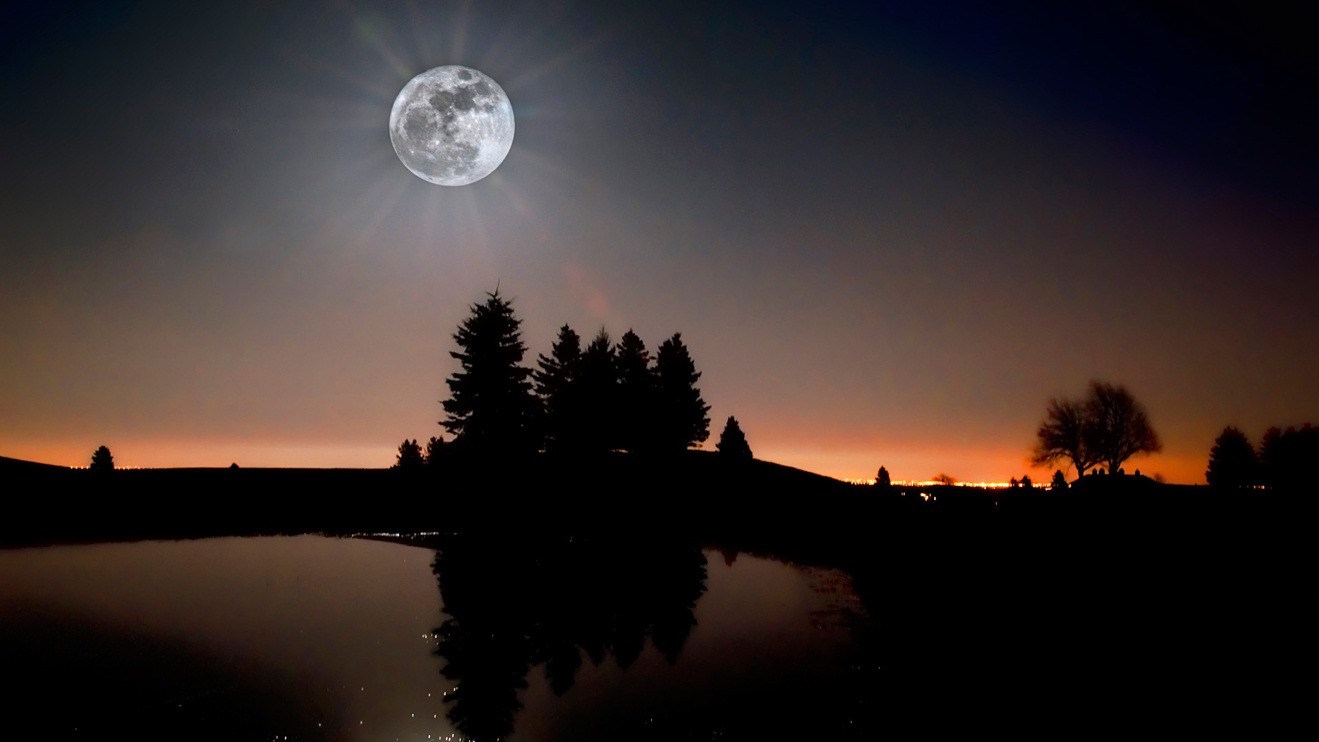 卡列登的超级月亮 加拿大安大略 风景桌面壁纸