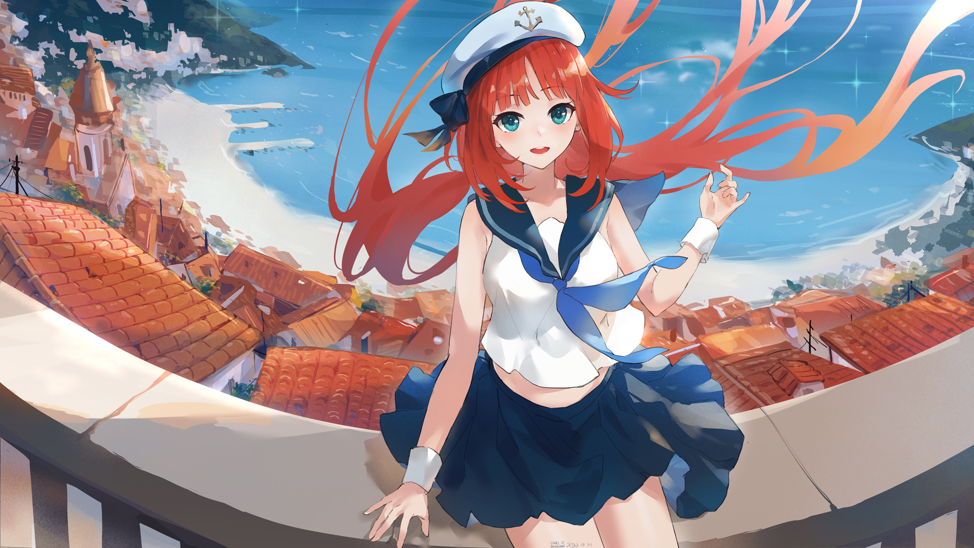 原神 妮露 水手服 同人 高清 动漫 壁纸