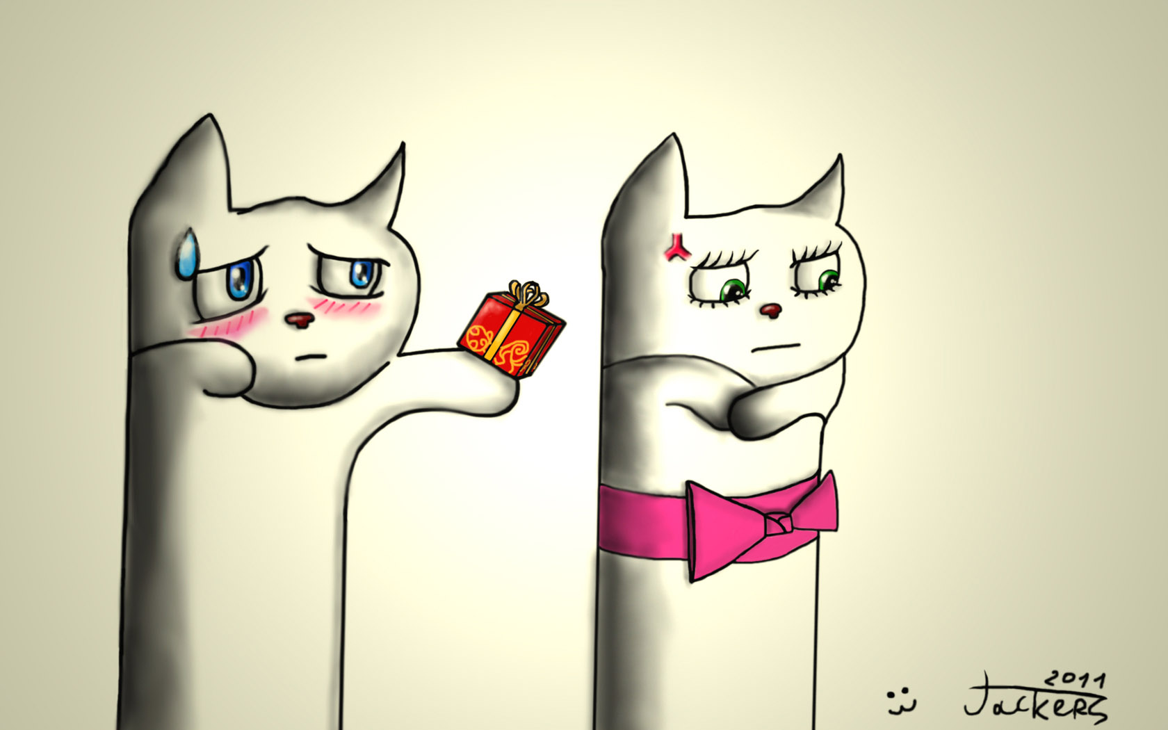 求爱的猫咪壁纸