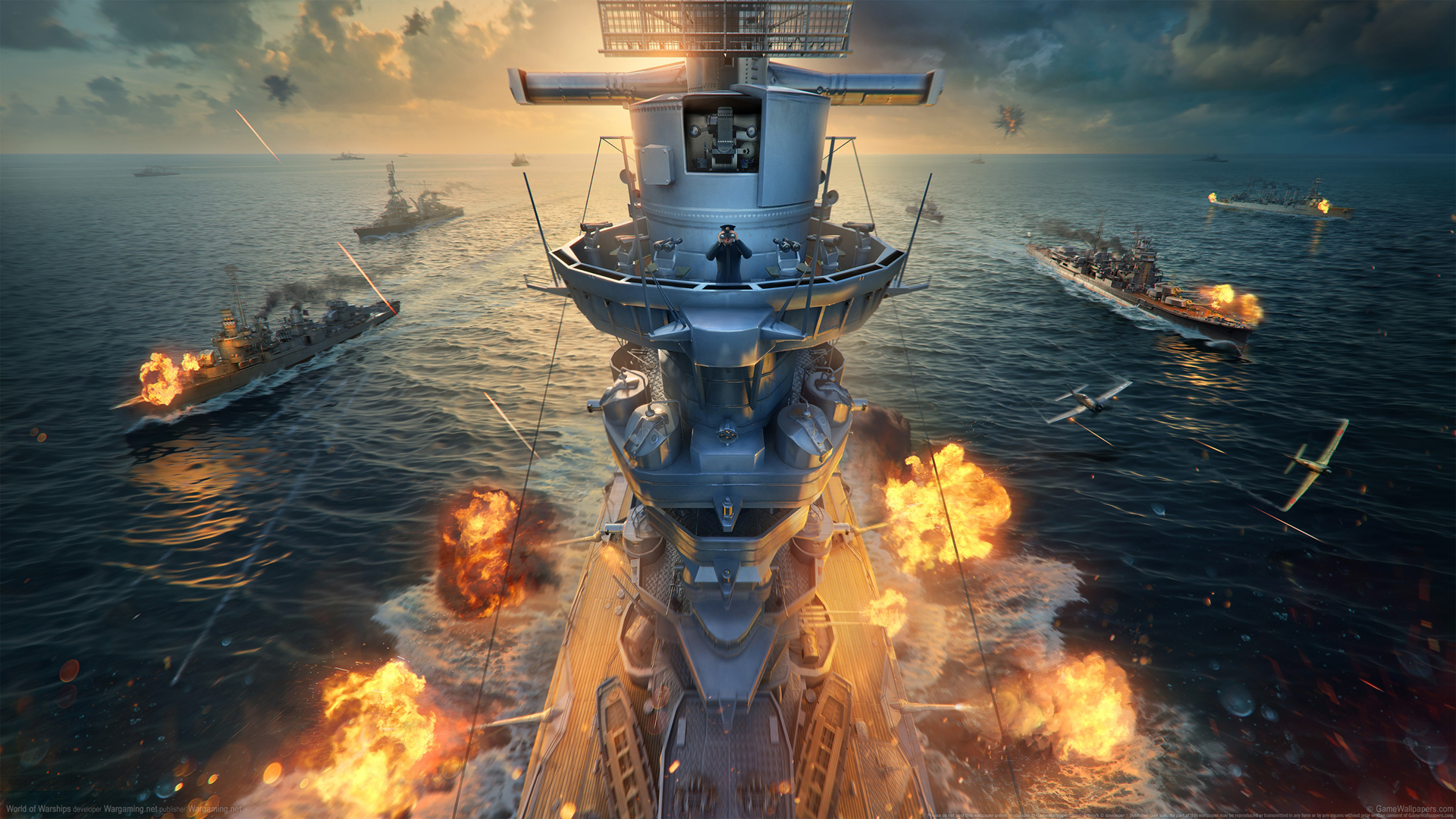 战舰世界 大海 船 战争 游戏壁纸