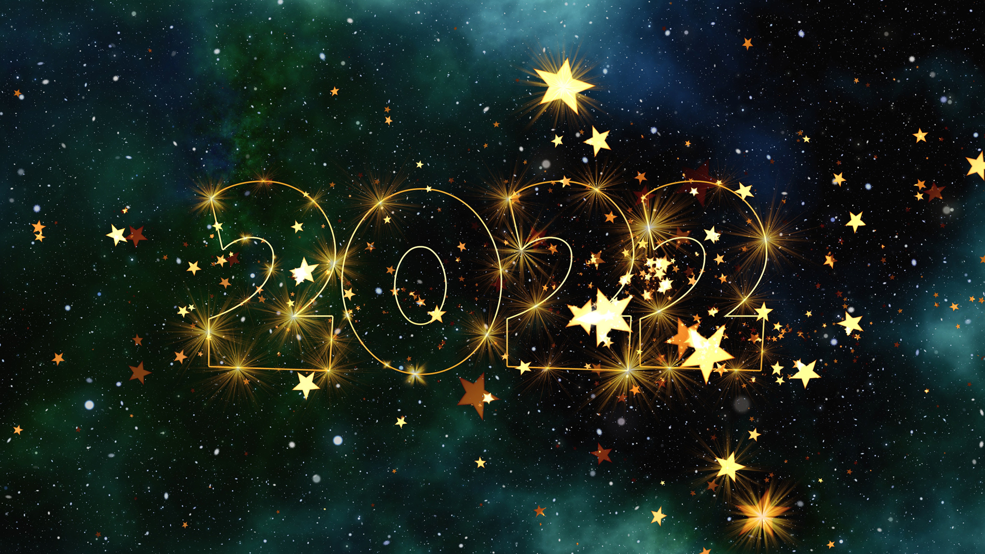 2022新年星星背影壁纸