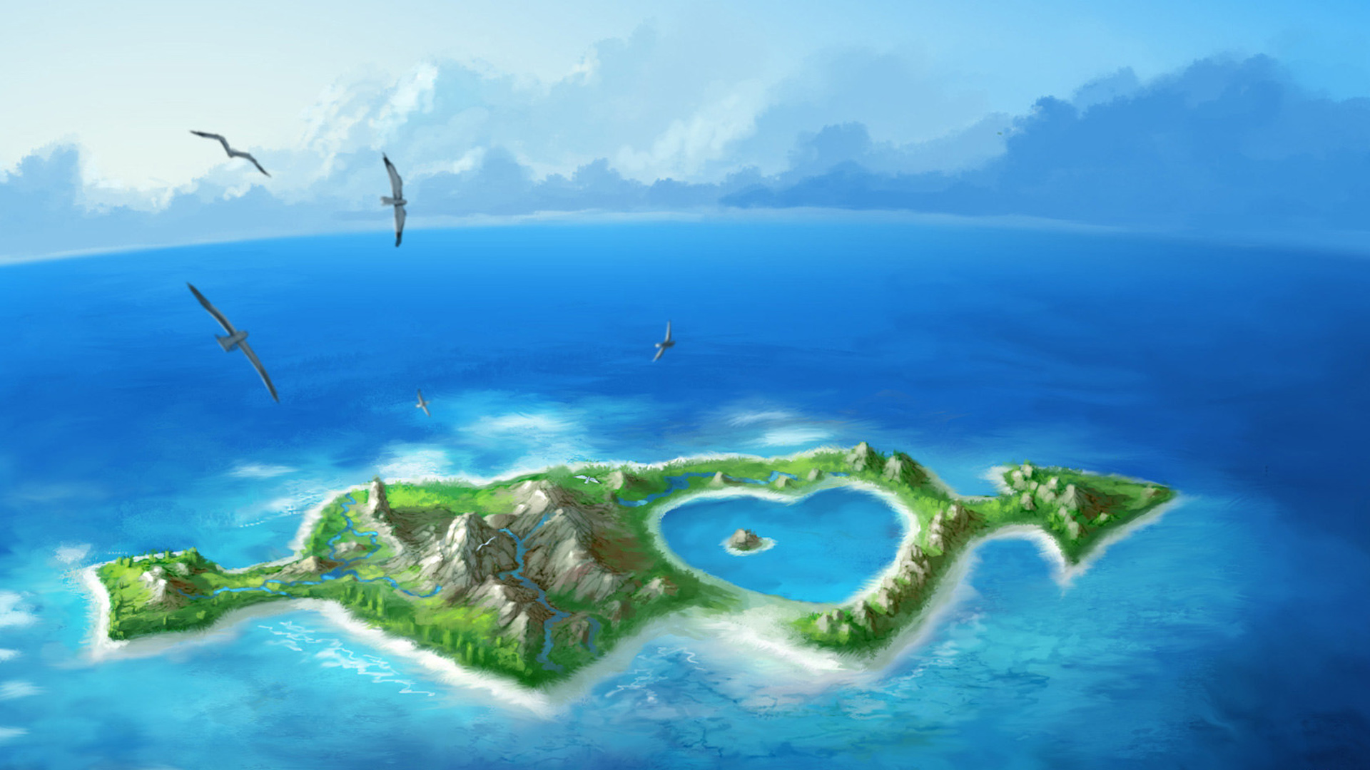 爱恋之岛风景桌面壁纸