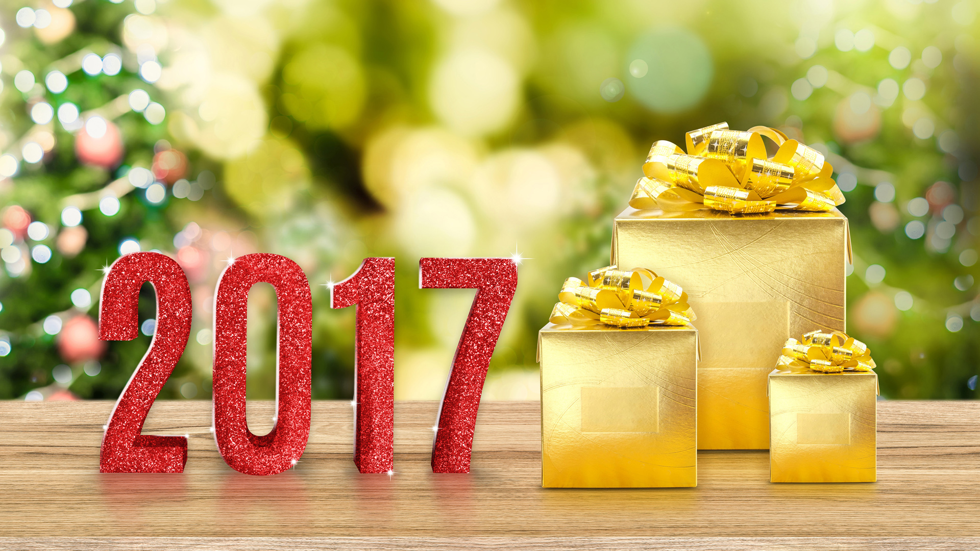 2017新年快乐礼物桌面壁纸
