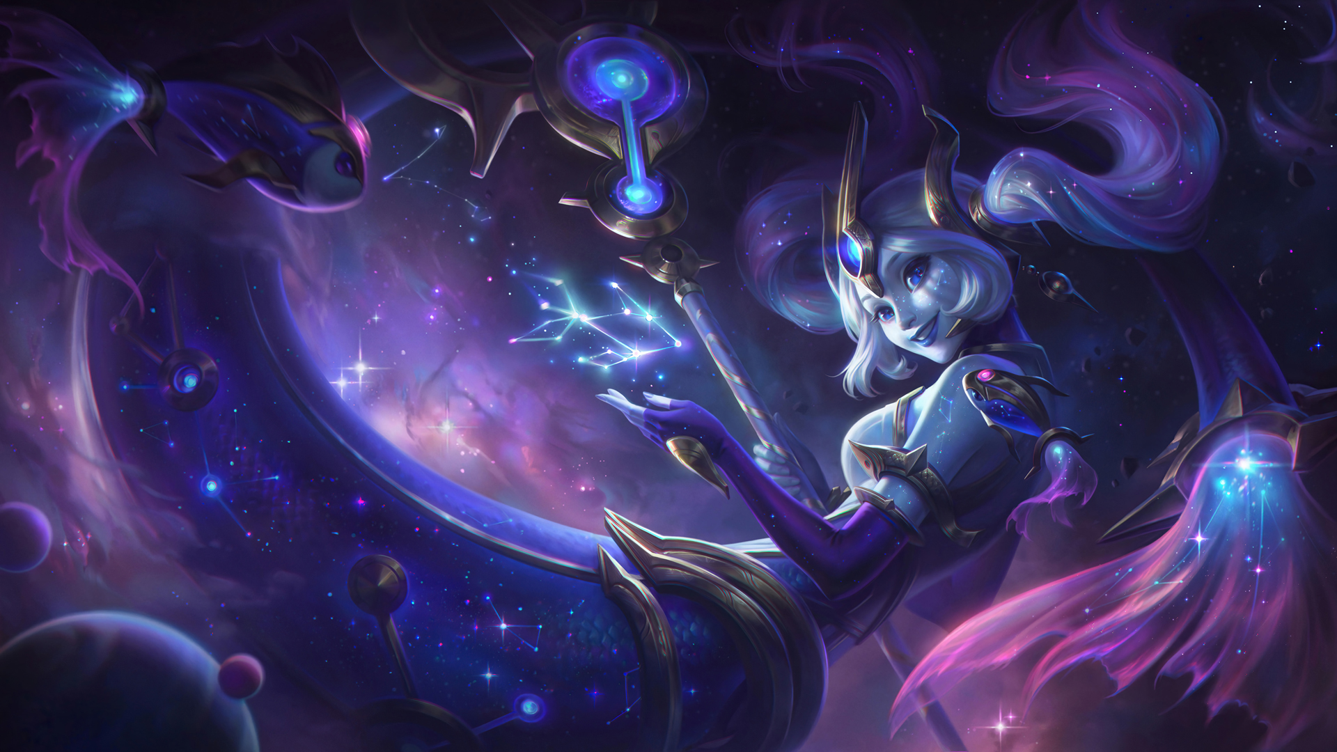 英雄联盟lol唤潮姣姬 双鱼星神 娜美壁纸