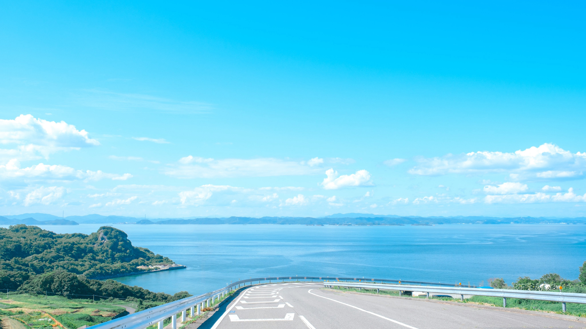 绝美海景公路风光壁纸，免费下载电脑桌面背景