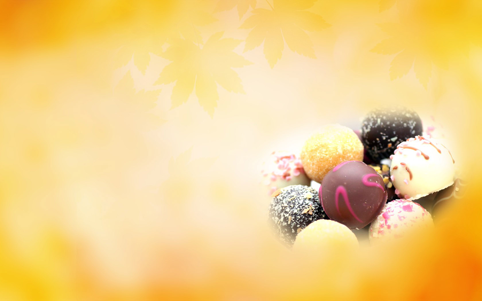 甜蜜的爱情巧克力桌面背景图片