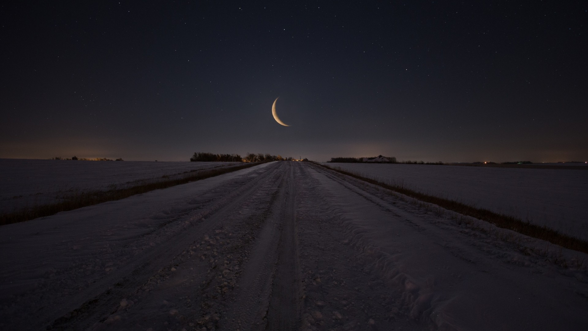 黑夜月亮风景图片图片