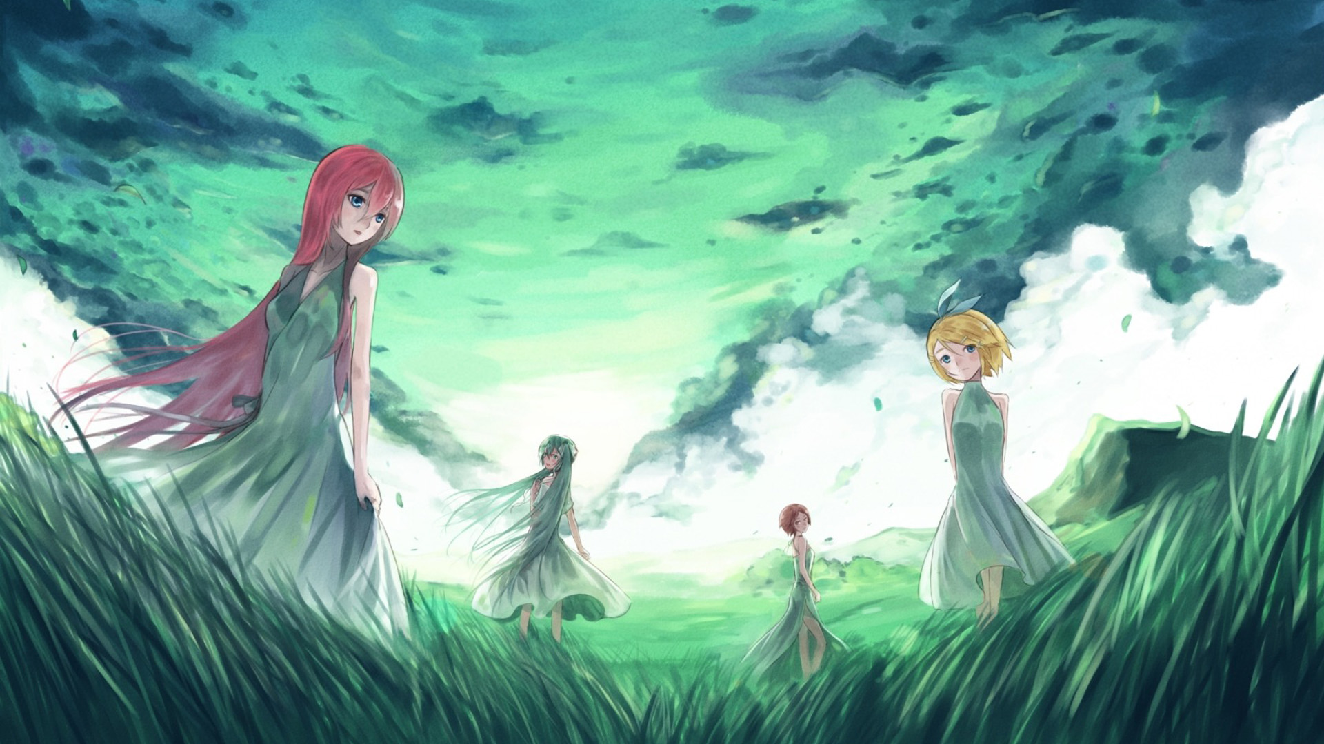 初音未来,幻想,光明,动漫桌面壁纸