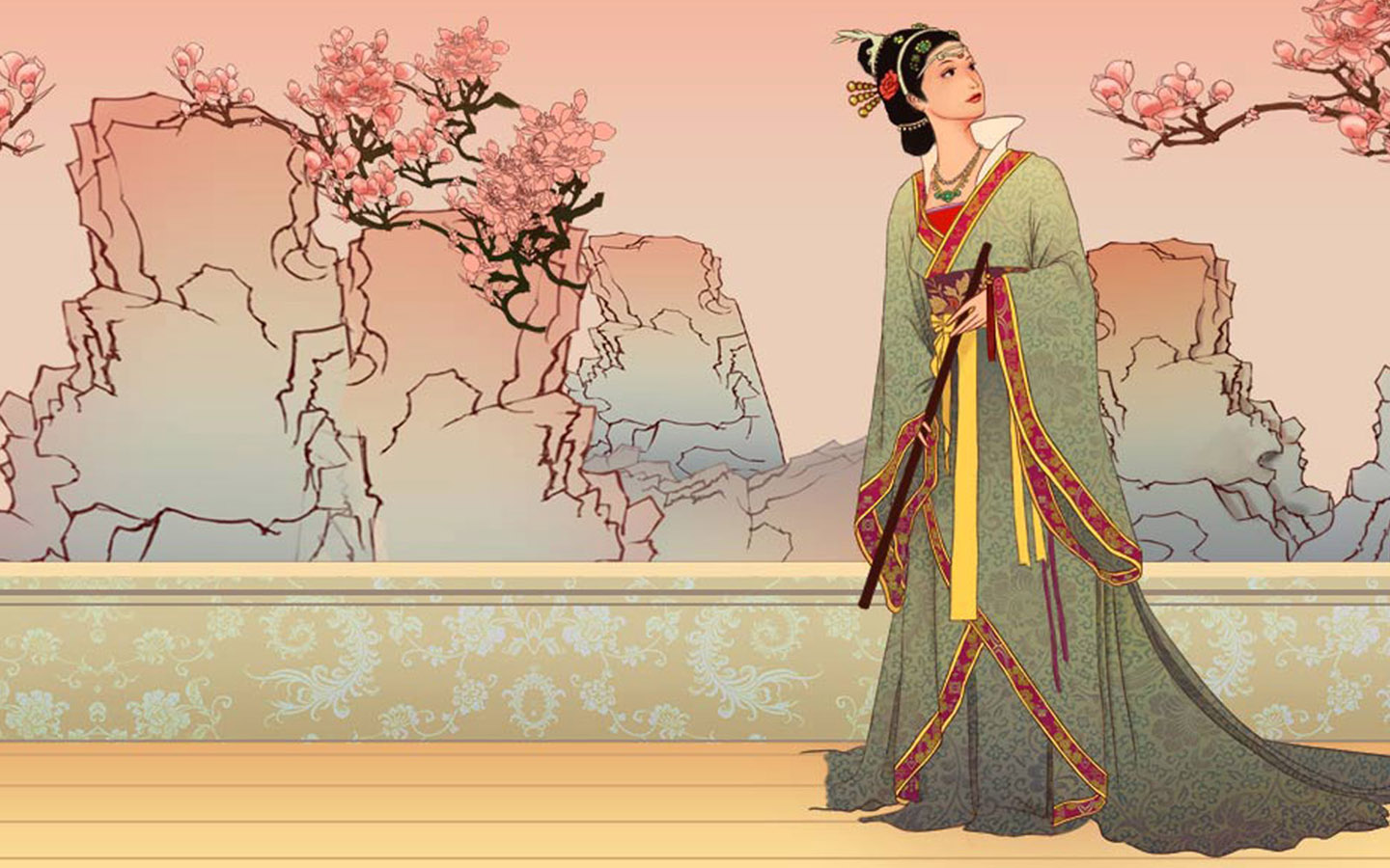 中国古典美女桌面壁纸