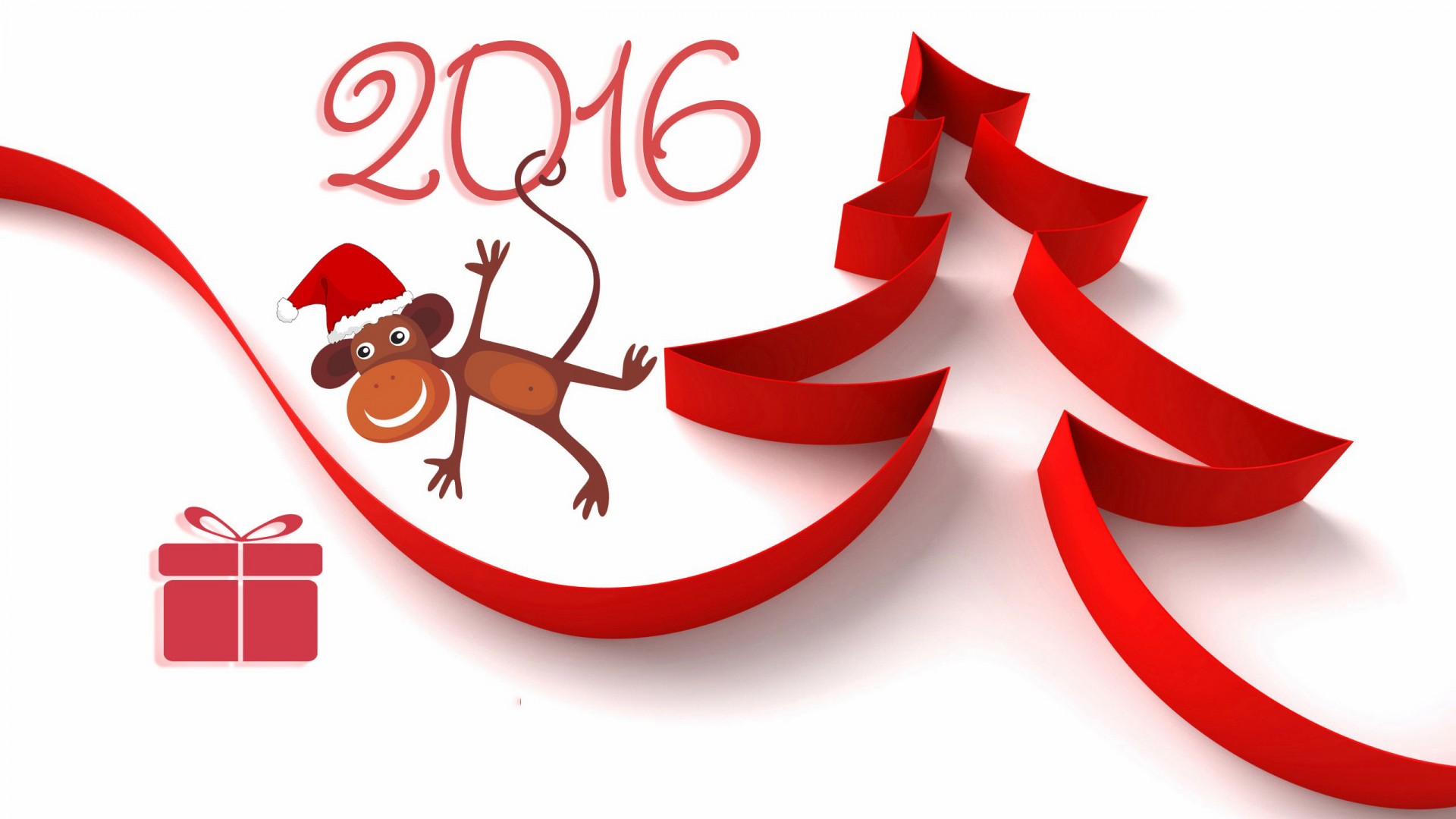 2016猴年圣诞节快乐桌面壁纸