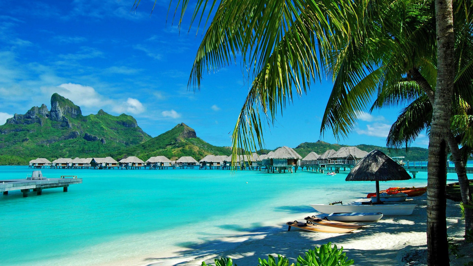 夏威夷，岛屿，山，海，沙滩，度假，风景桌面壁纸