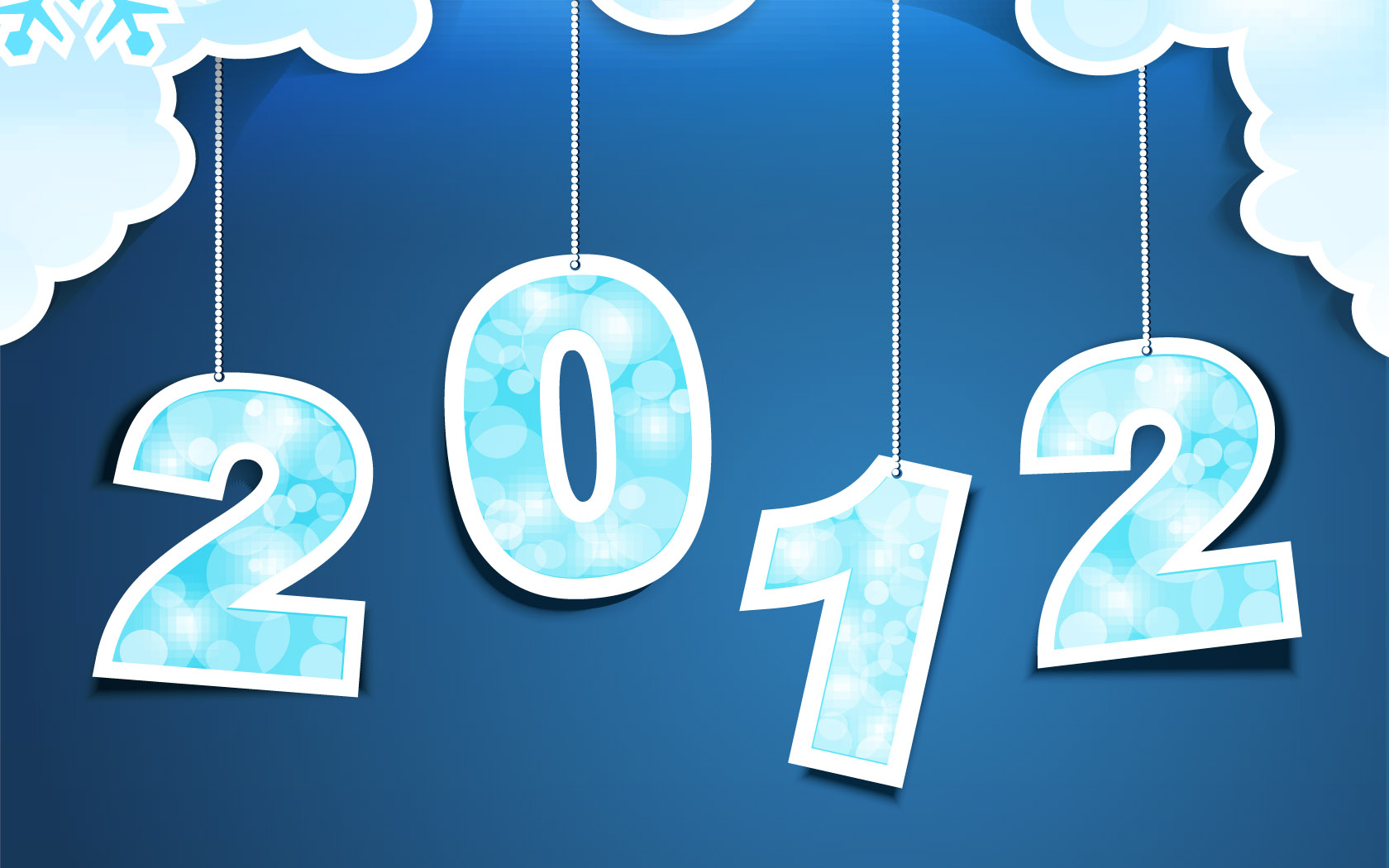 2012新年艺术字桌面背景