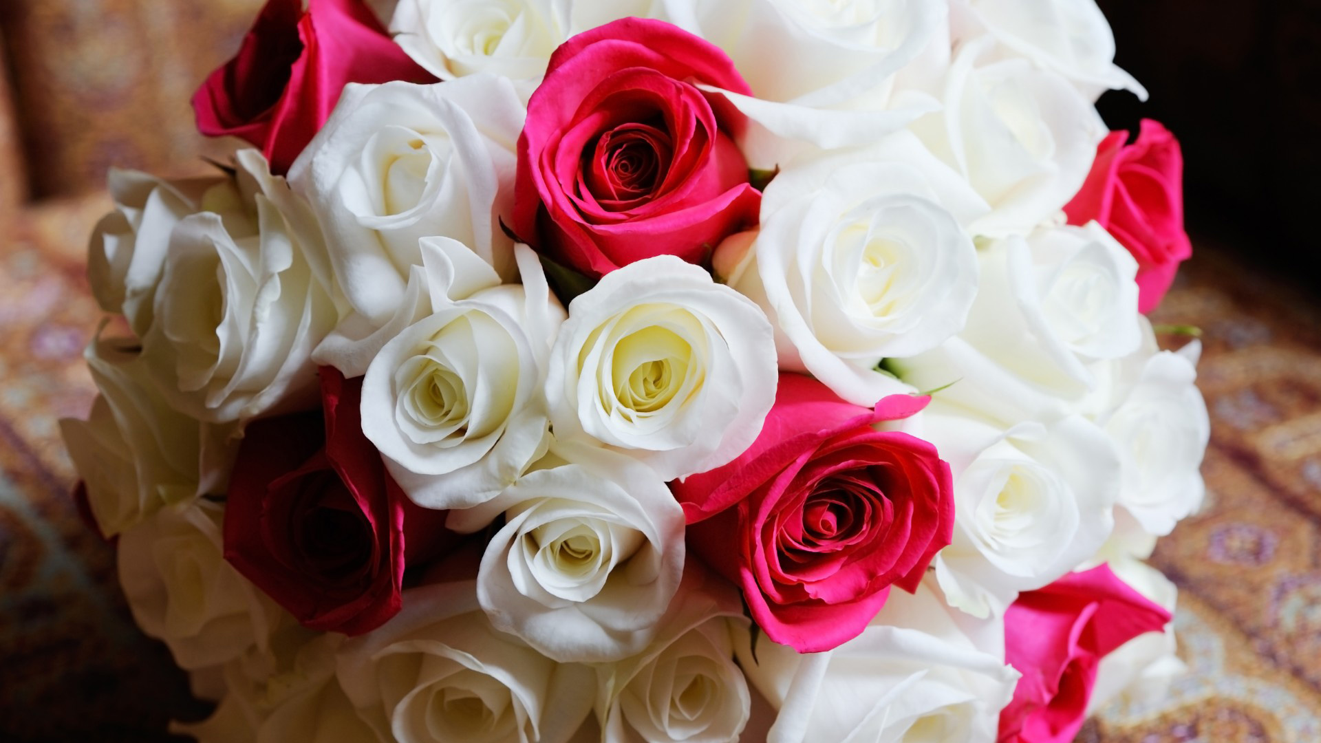 玫瑰,白色,粉红,团花锦簇,桌面壁纸