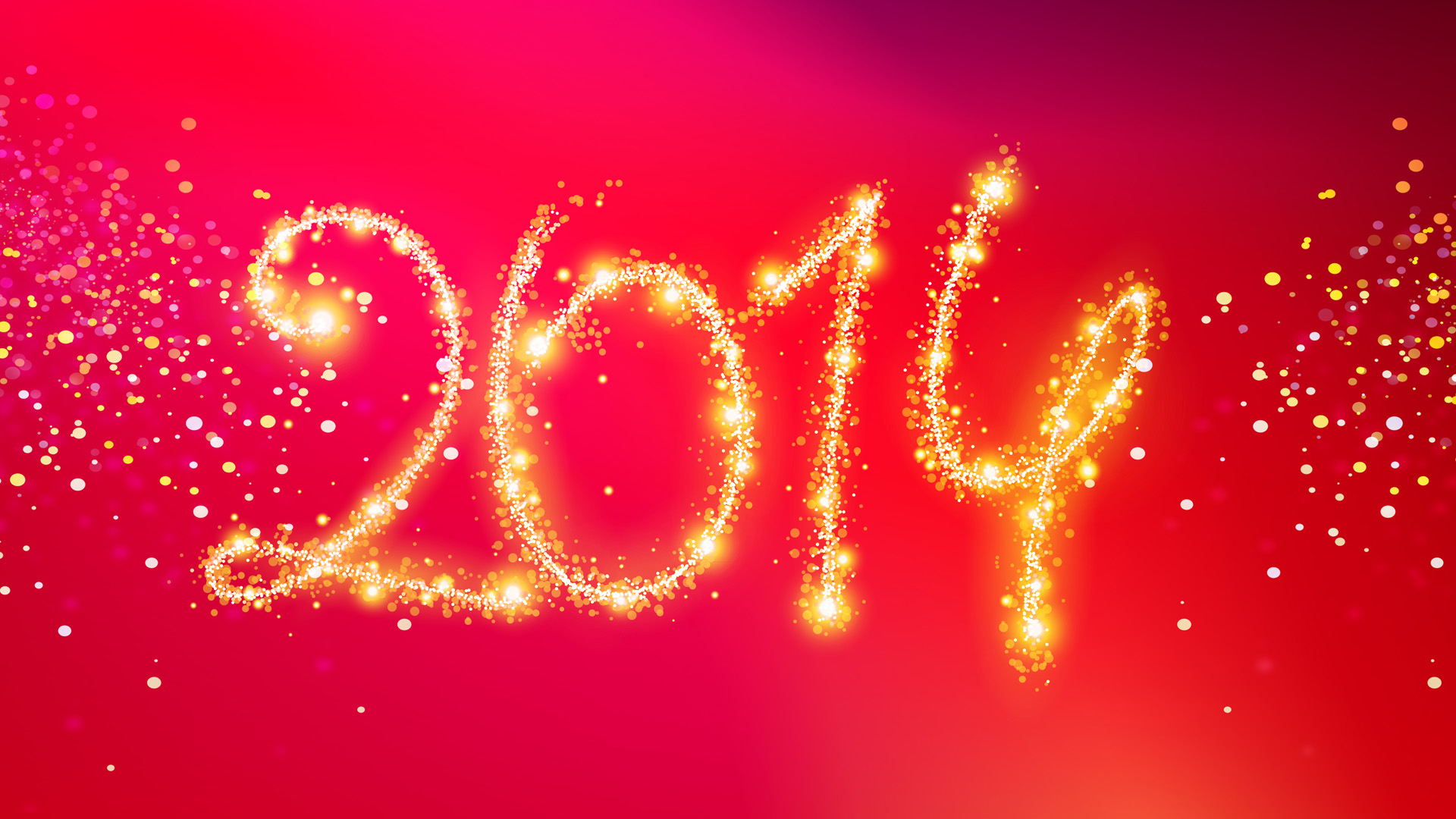 2014烟花字体个性桌面壁纸