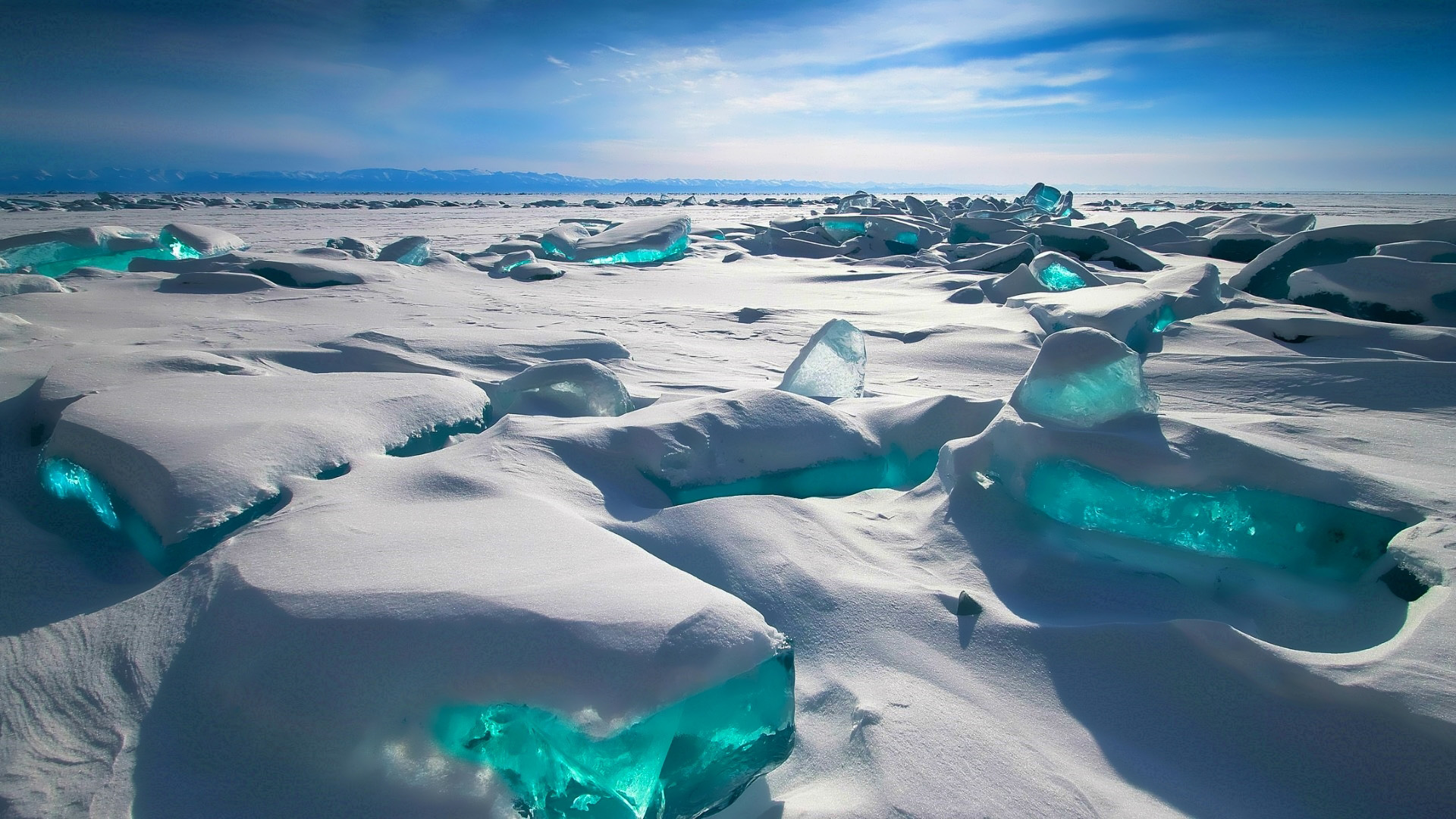 西伯利亚,贝加尔湖,冬天,冰,风景桌面壁纸