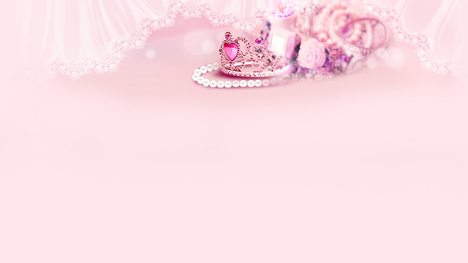 粉色公主首饰盒桌面背景