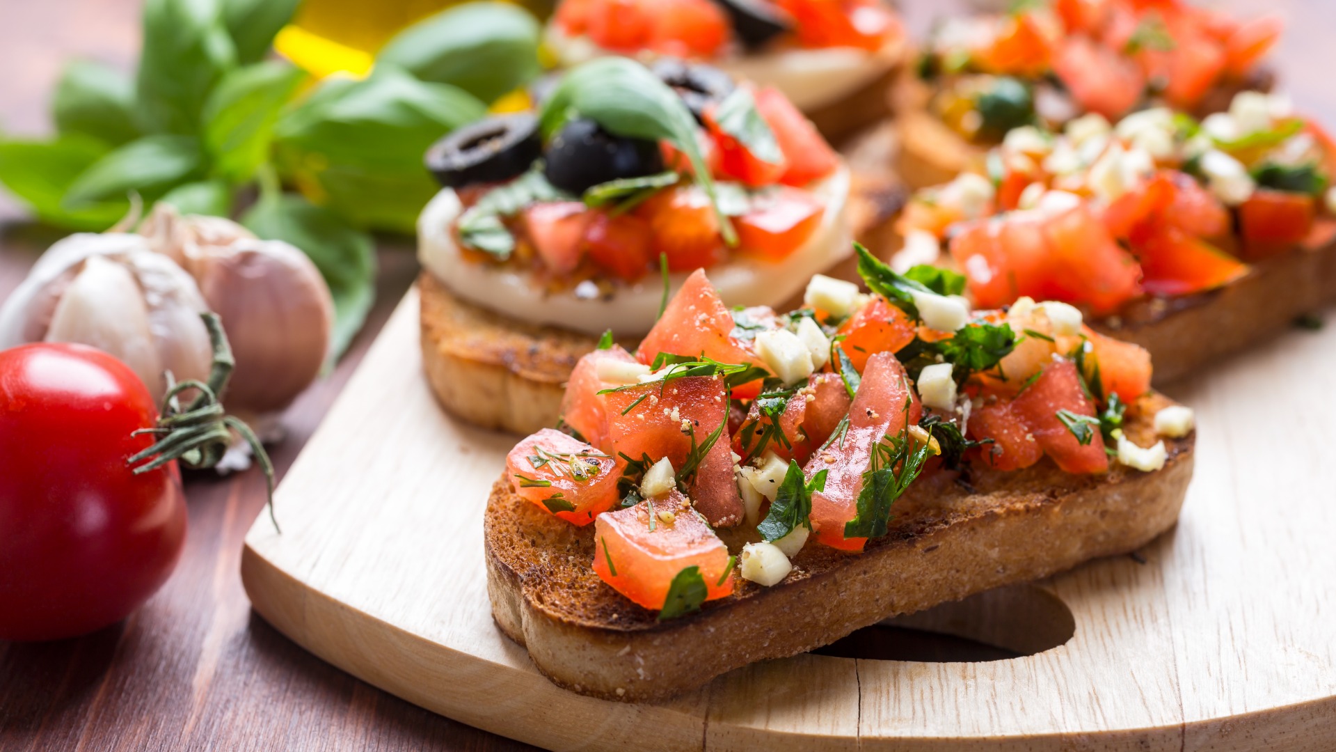 三明治，西红柿，青菜，橄榄，美食桌面壁纸