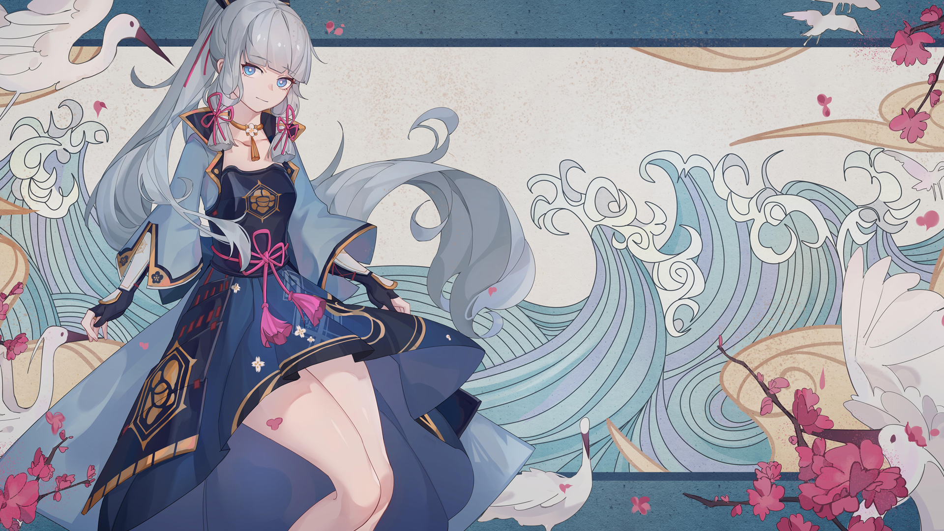 神里绫华 美腿 中国风 原神壁纸