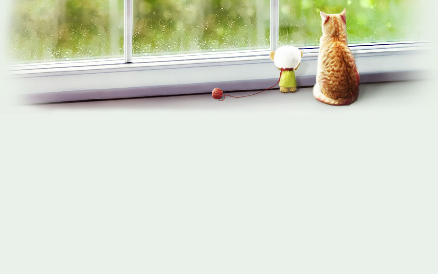 猫猫凝望窗外风景壁纸