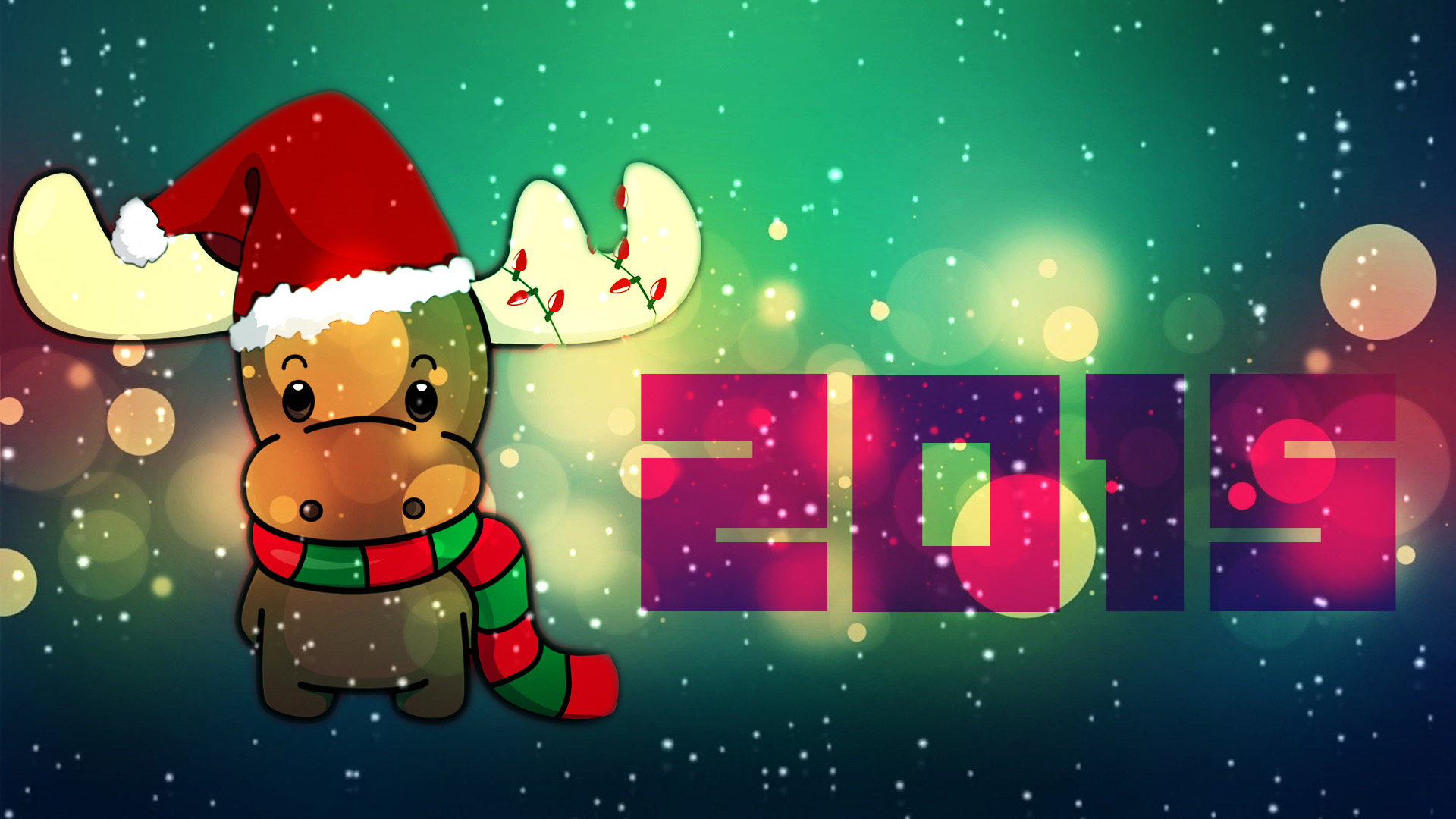 圣诞快乐,小羊,可爱,2015年新年快乐电脑壁纸