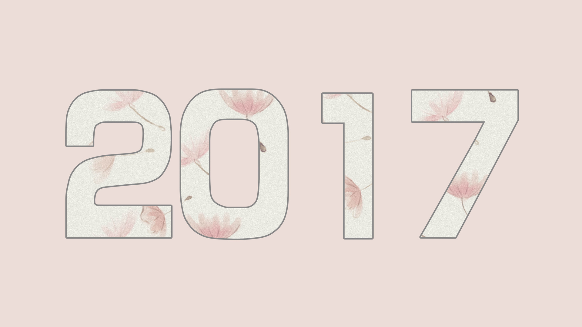 2017粉色新年桌面壁纸
