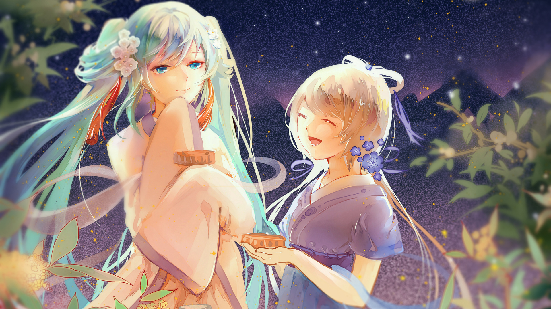 VOCALOID洛天依 初音未来 中国风 中秋节壁纸