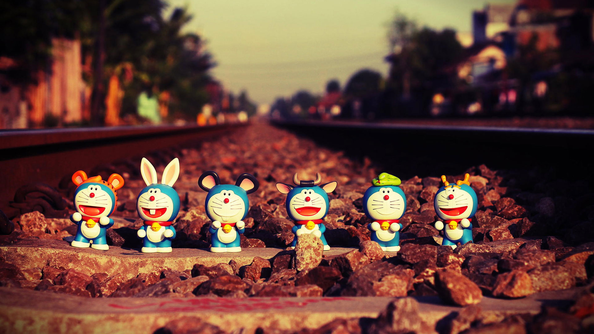 Doraemon，哆啦A梦，机器猫，玩具，铁路，怀旧，61儿童节快乐，桌面壁纸