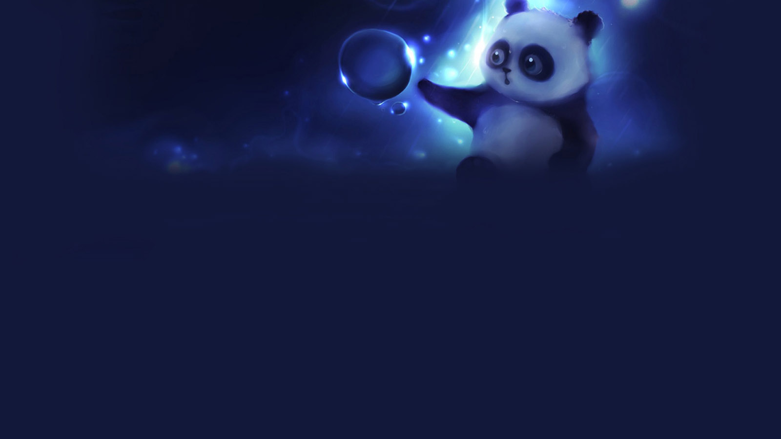 暗夜熊猫桌面背景