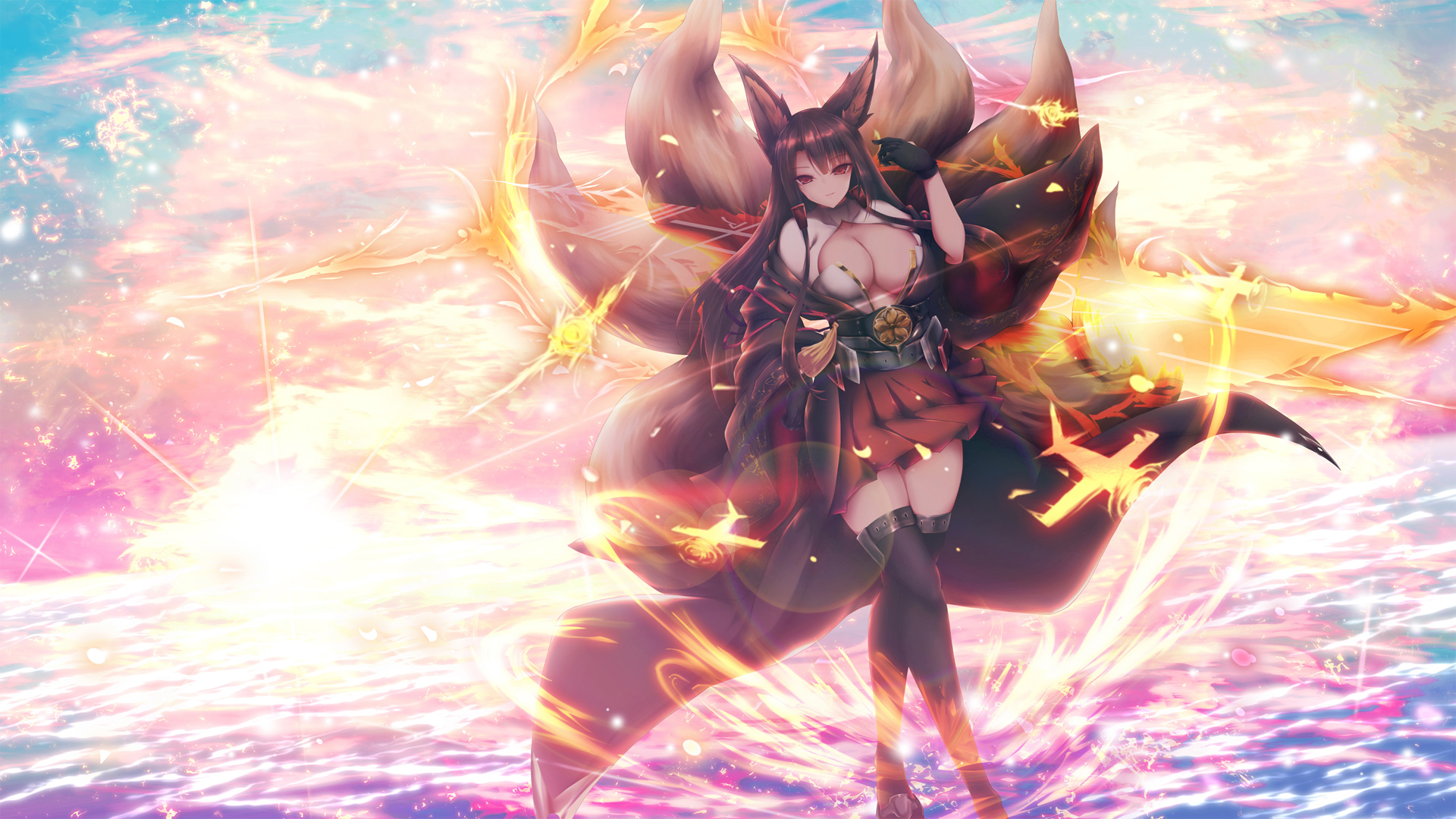 天空美少女二次元动漫壁纸
