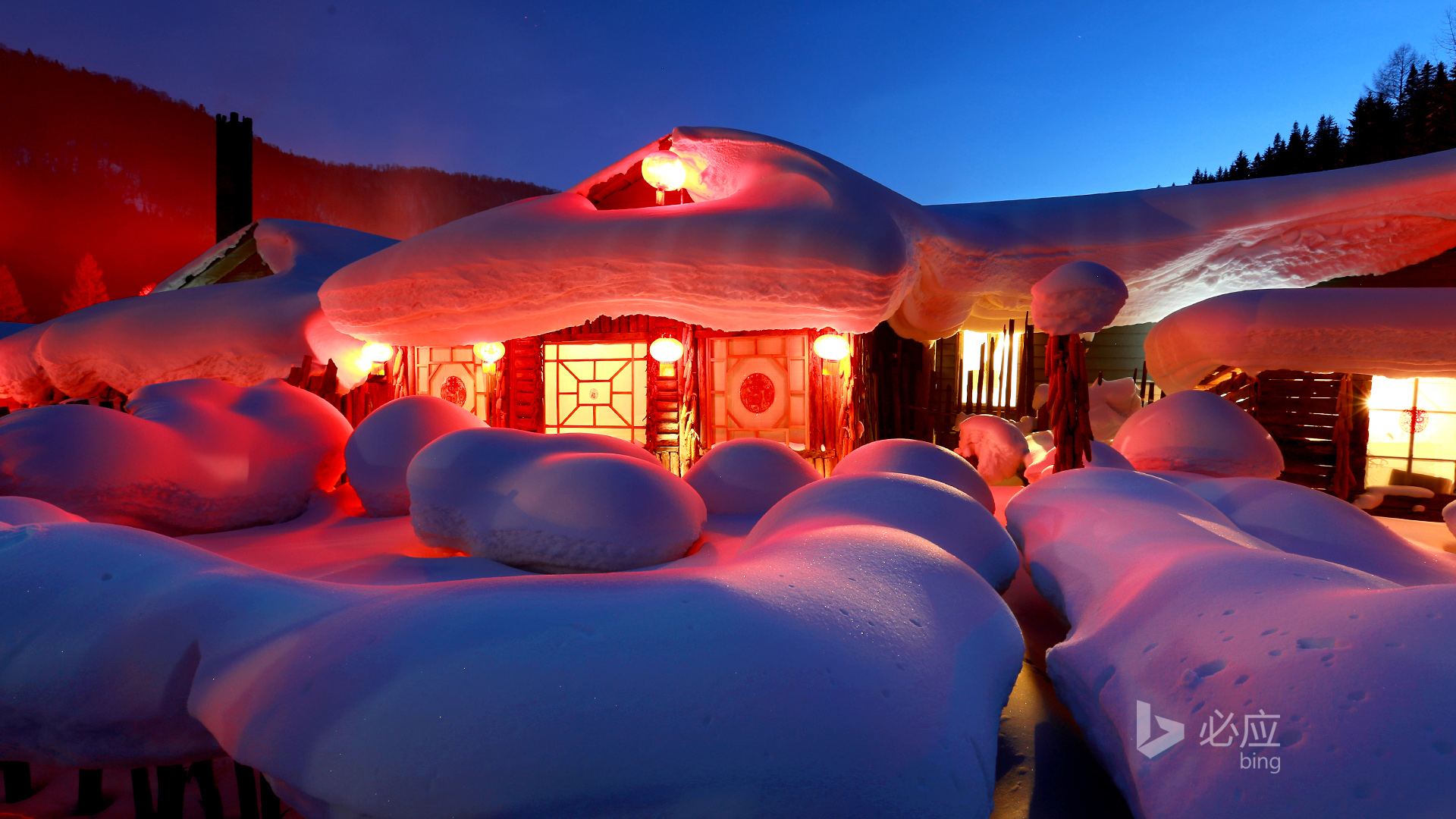 农场雪乡风光，小年精选桌面壁纸，免费下载，美化你的电脑桌面