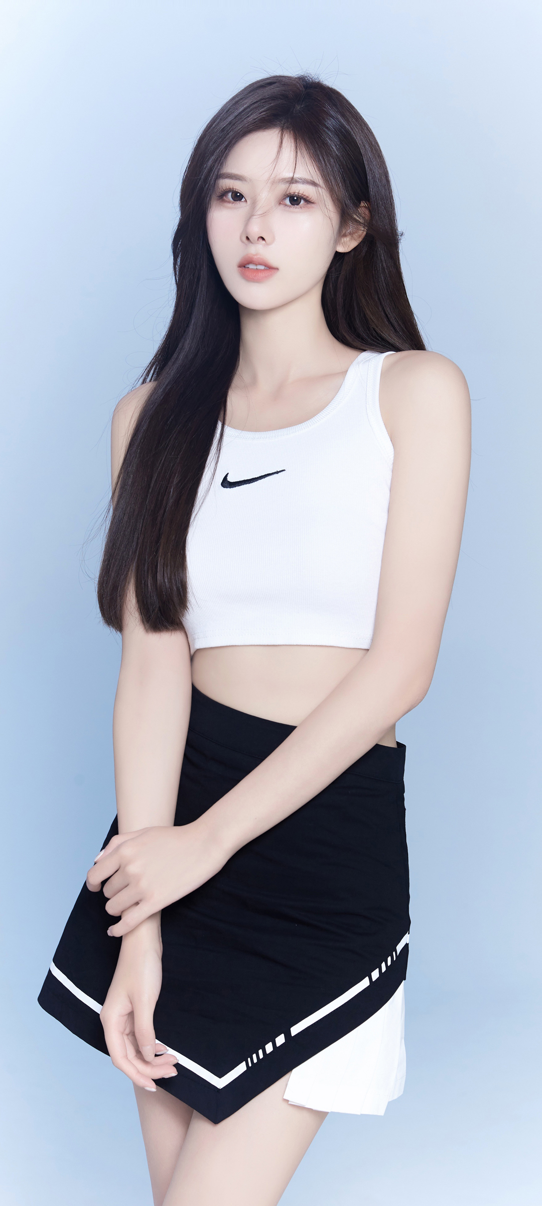 夏装可爱长发美腿小姐姐手机壁纸