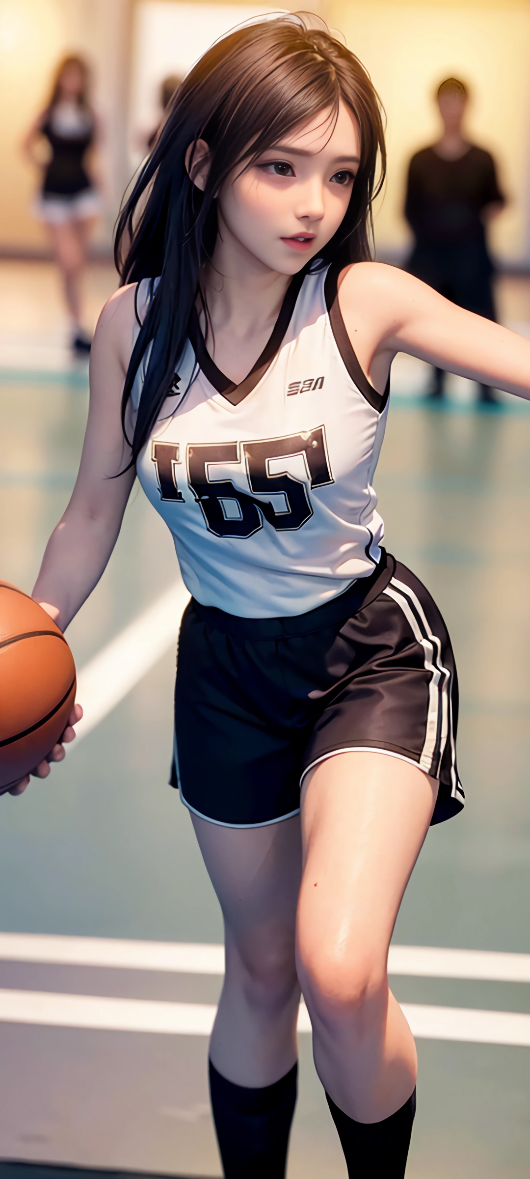 运动装 篮球 美女动漫手机壁纸