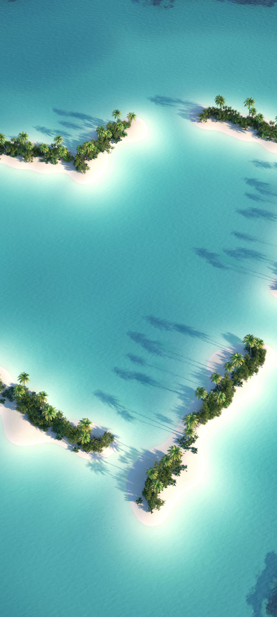 海岛 爱心 浪漫大海风景手机壁纸