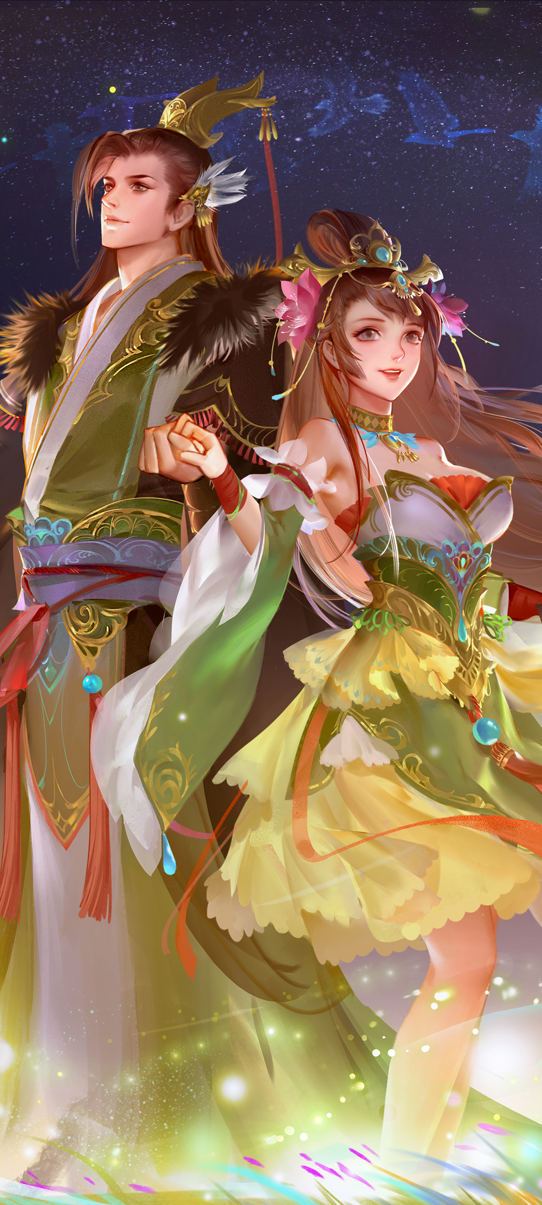 三国杀鹊星夕情周妃高清皮肤图片手机壁纸