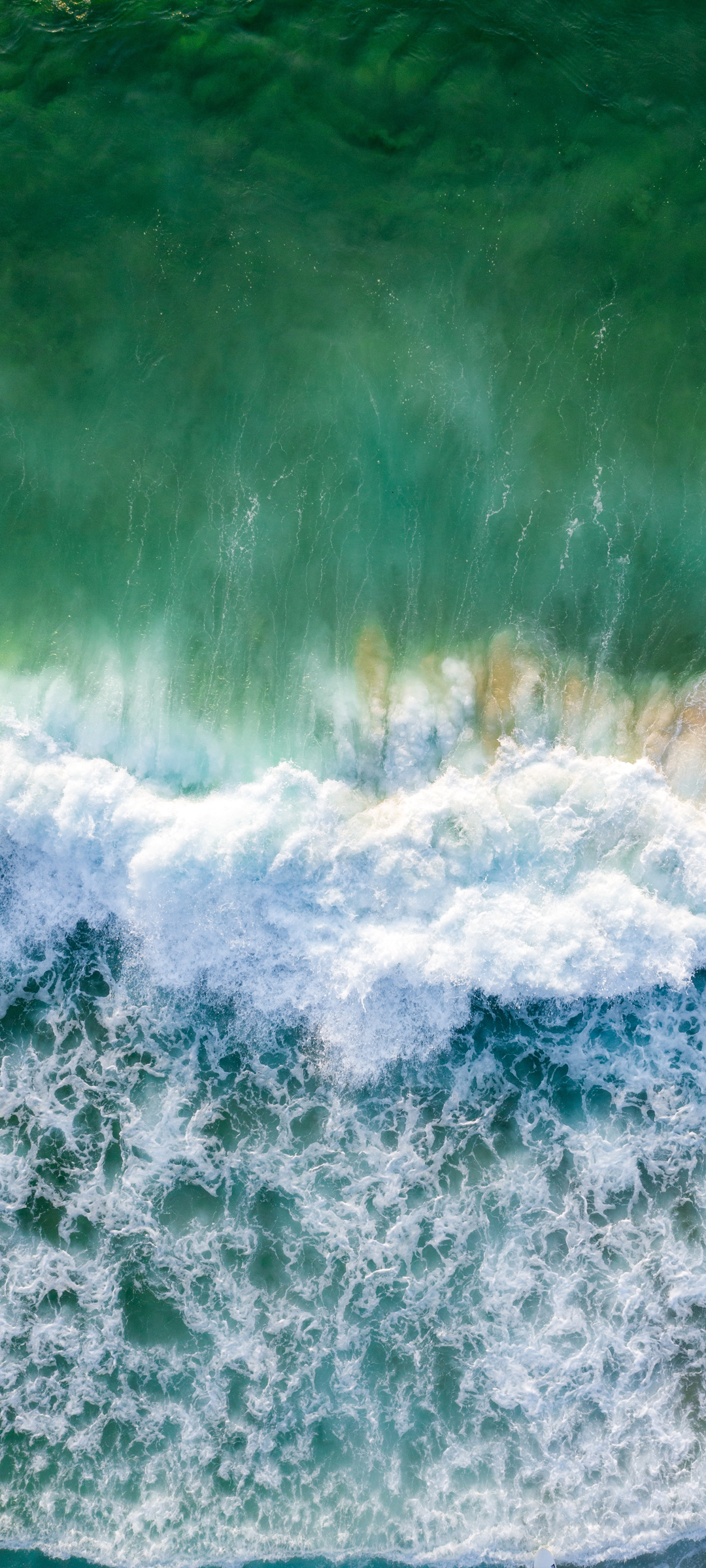 绿色海水 海浪 手机壁纸