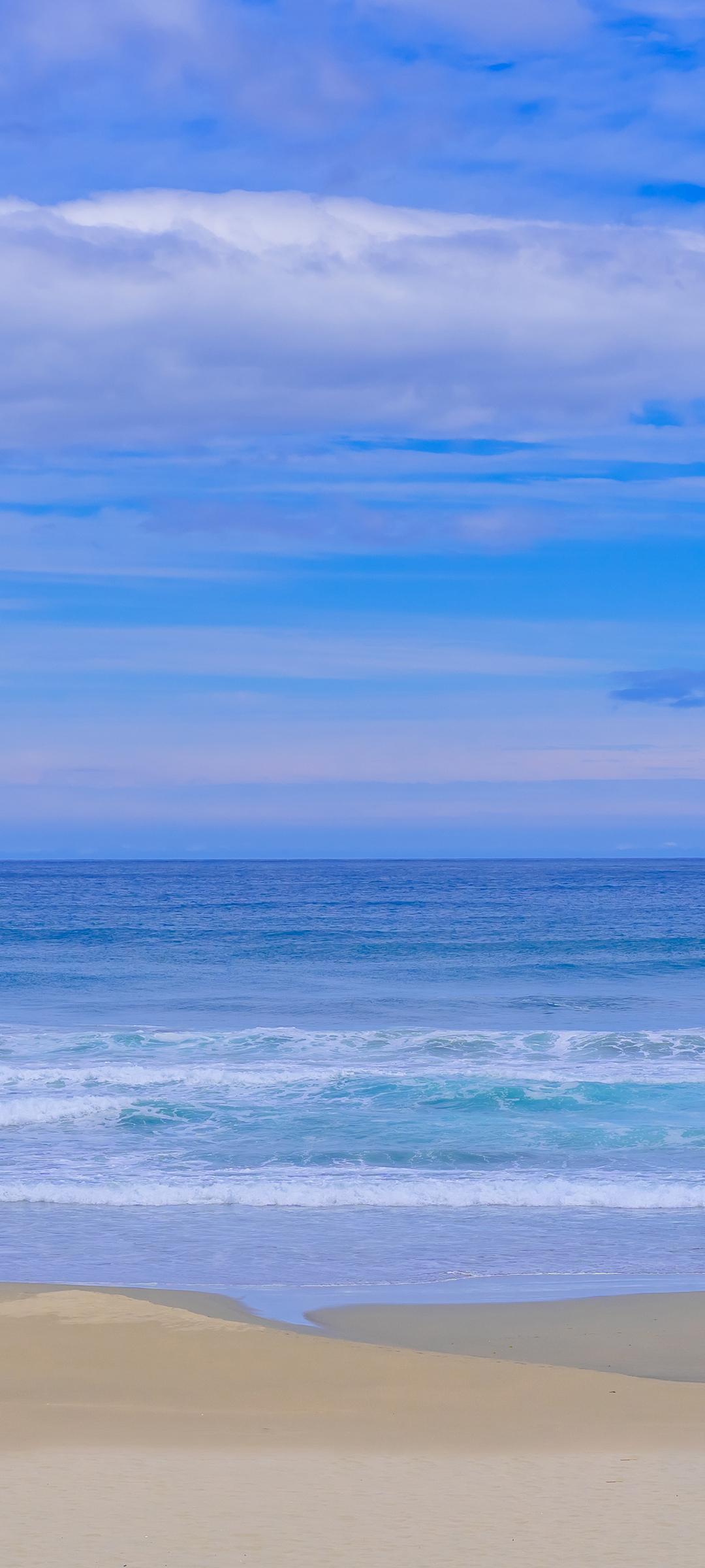海边 蓝天白云 沙滩风景手机壁纸背景