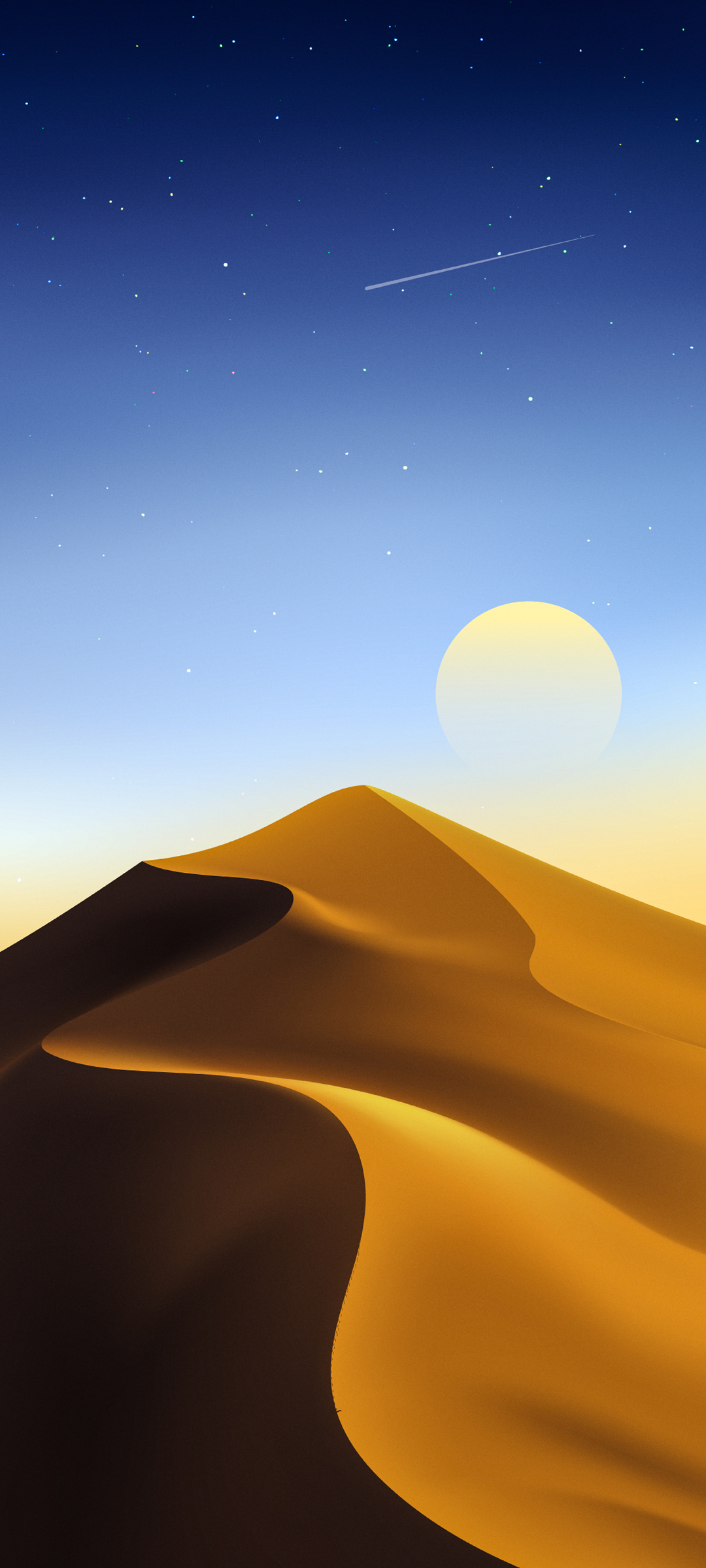 沙漠星空风扇手机壁纸背景
