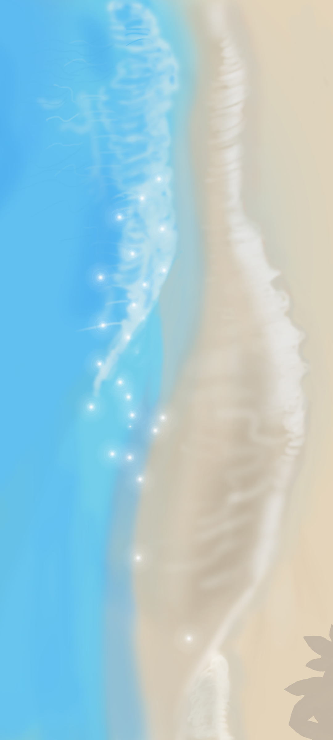 美丽蓝色大海沙滩风景手机壁纸