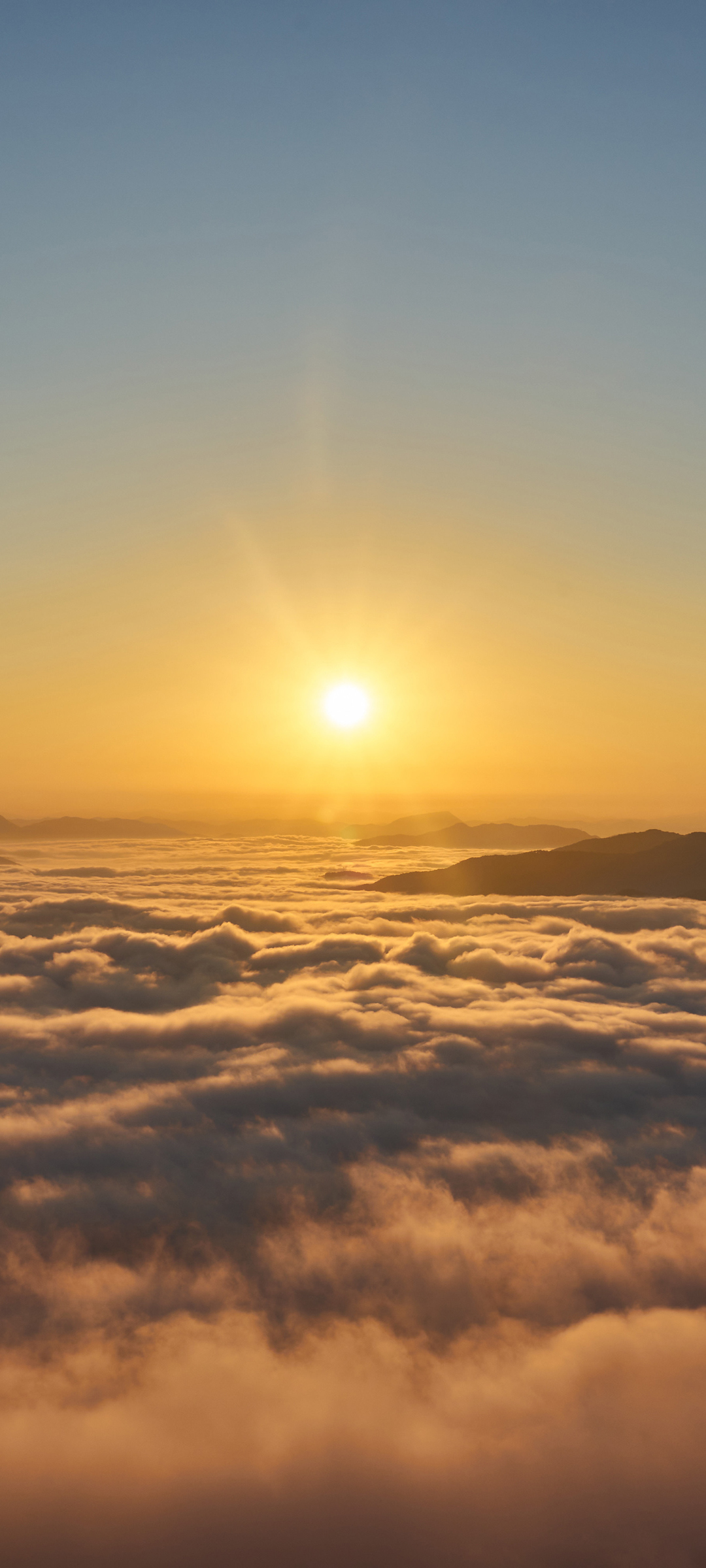 风景 云海 太阳 全屏手机壁纸