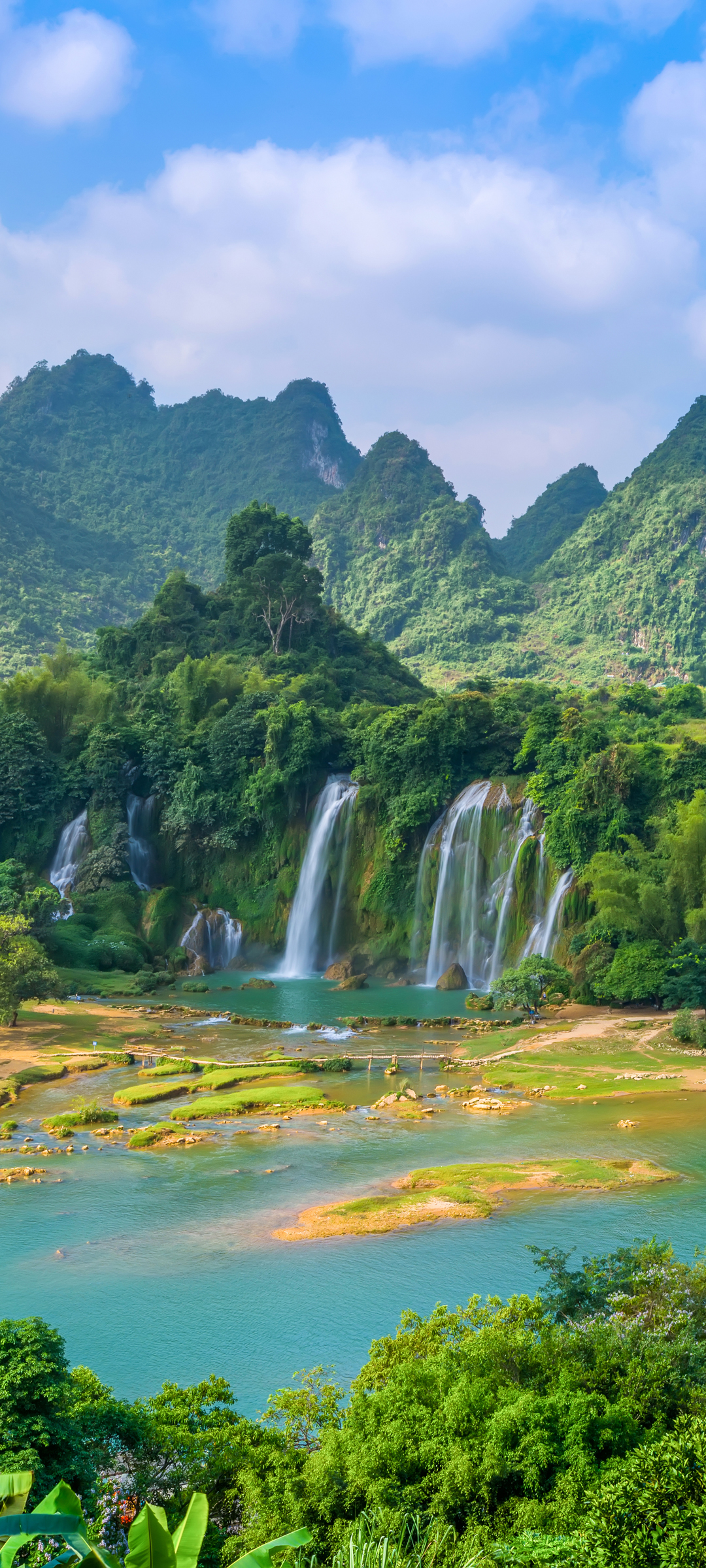 自然瀑布风景手机高清壁纸